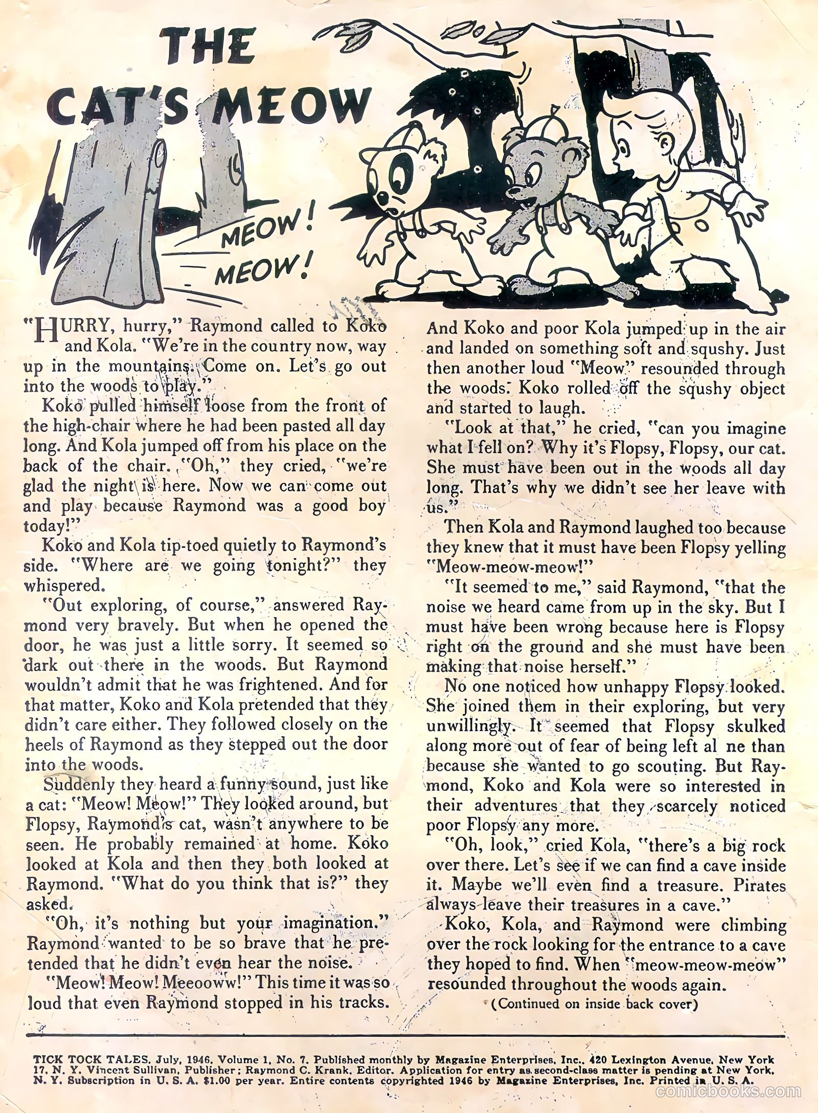 Tick Tock Tales [Tick Tock Comics] #7 (1946) — page 2 of 52