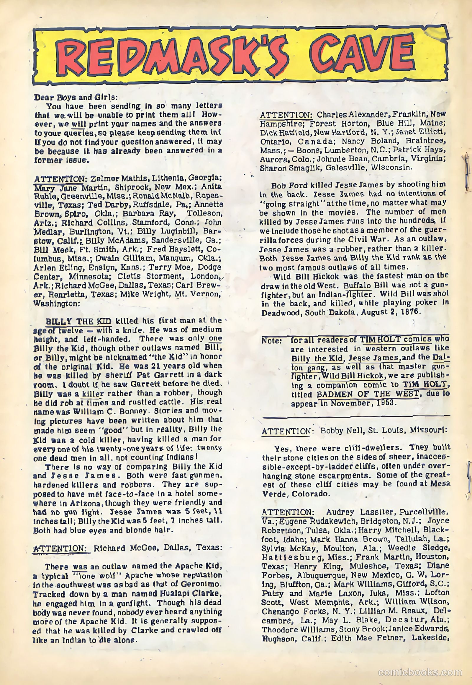 Tim Holt #39 (1953) — page 18 of 36