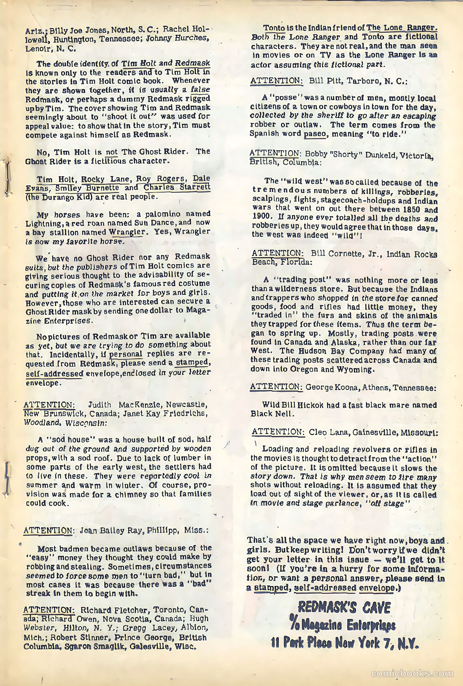 Tim Holt #39 (1953) — page 19 of 36