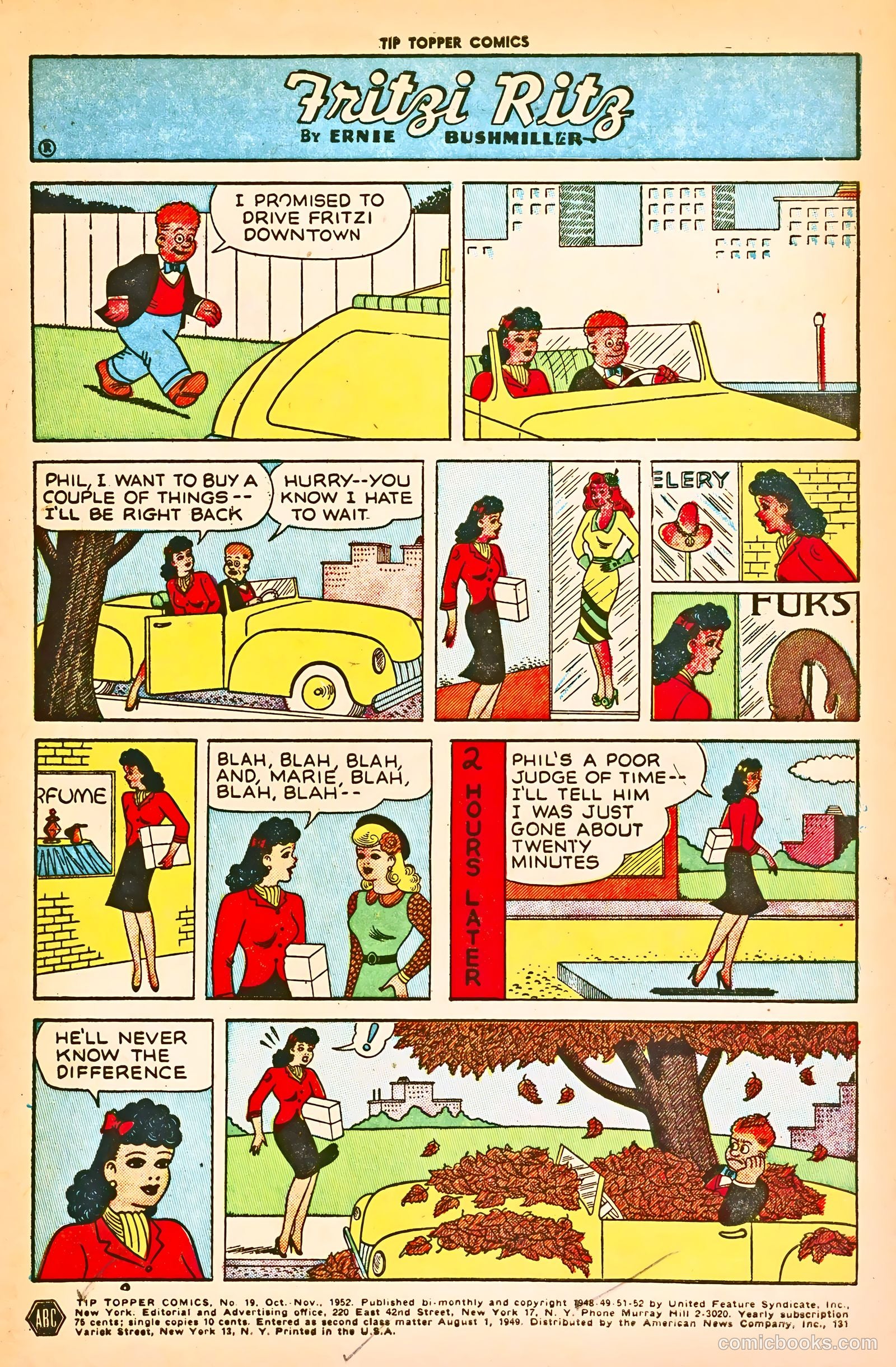 Tip Topper Comics #19 (1952) — page 3 of 28