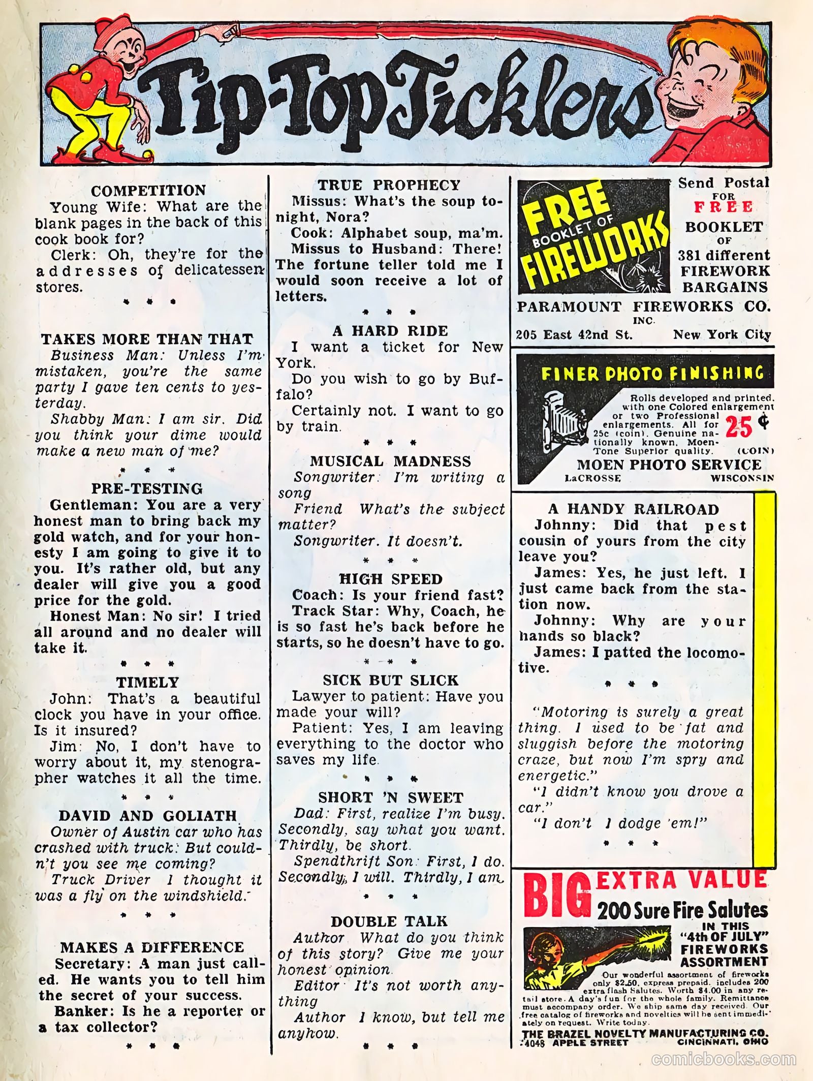 Tip Topper Comics #26 (1953) — page 16 of 58