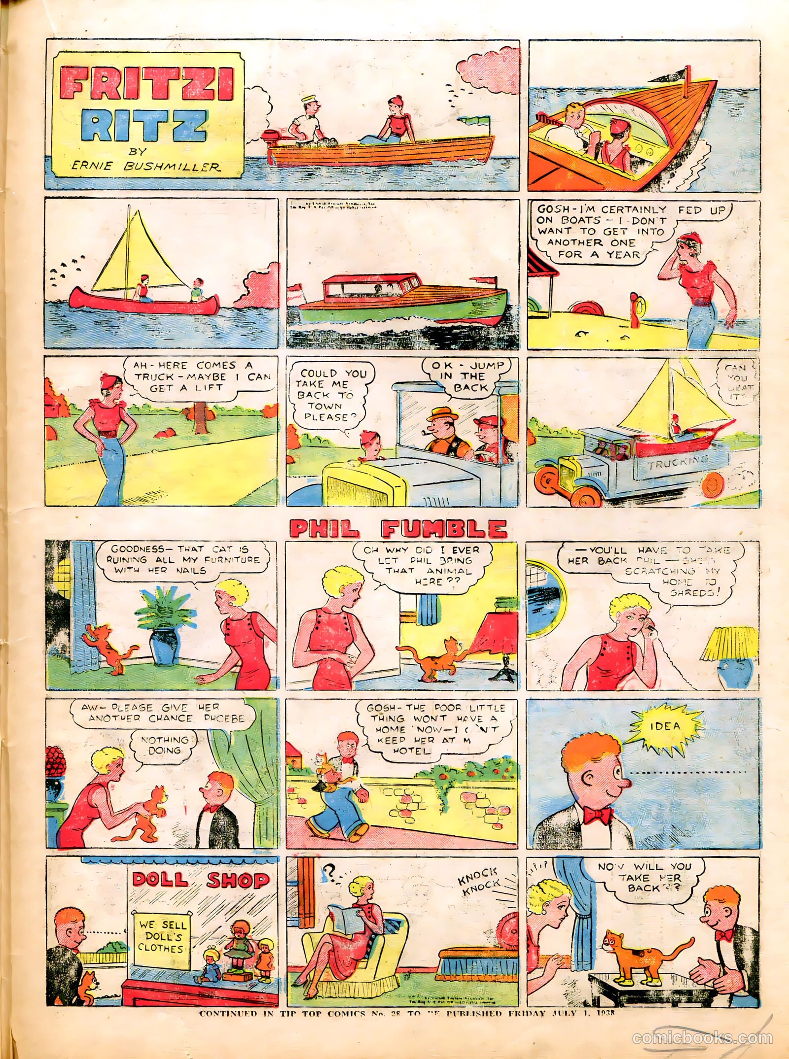 Tip Topper Comics #27 (1954) — page 36 of 53
