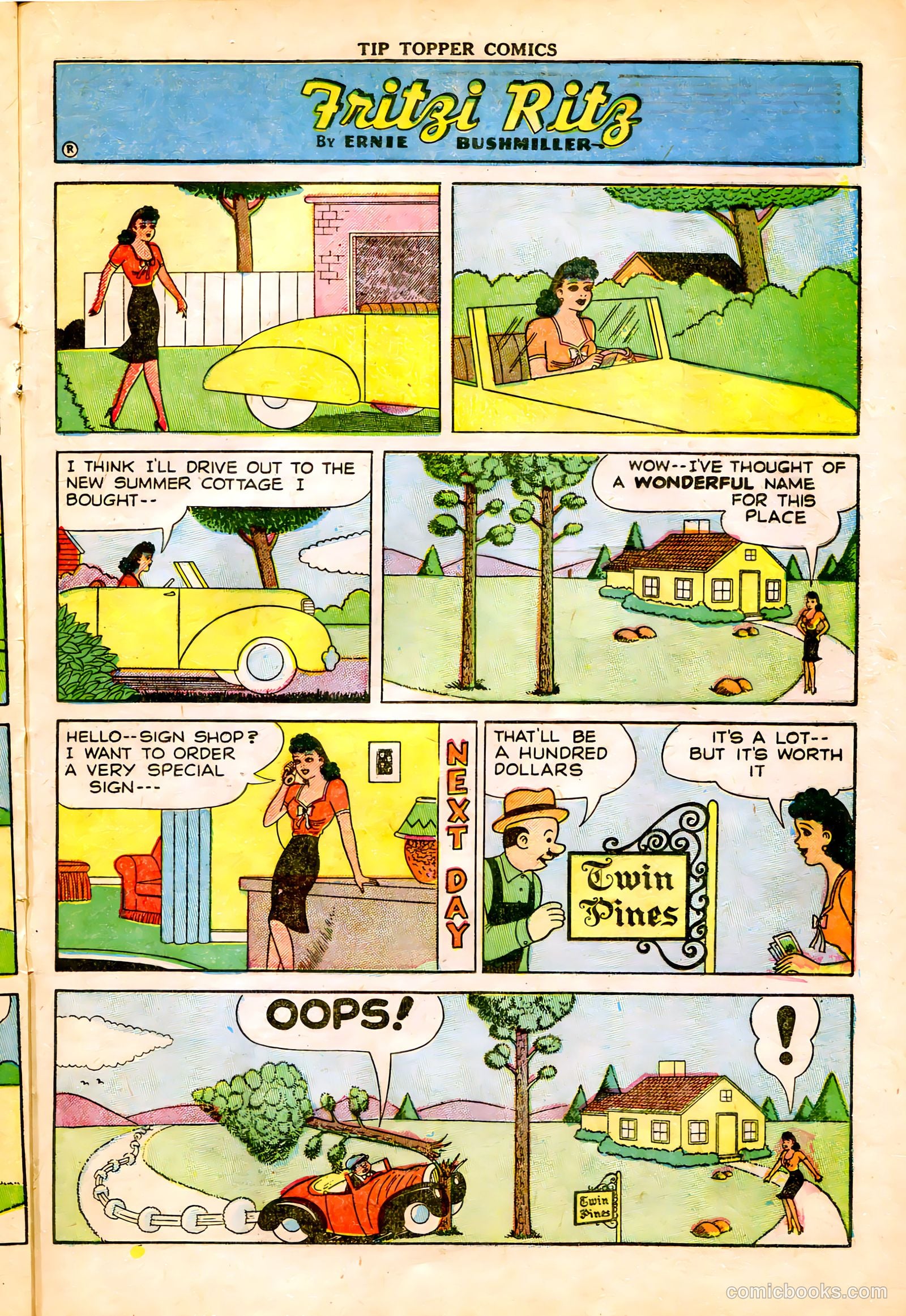 Tip Topper Comics #28 (1954) — page 21 of 27