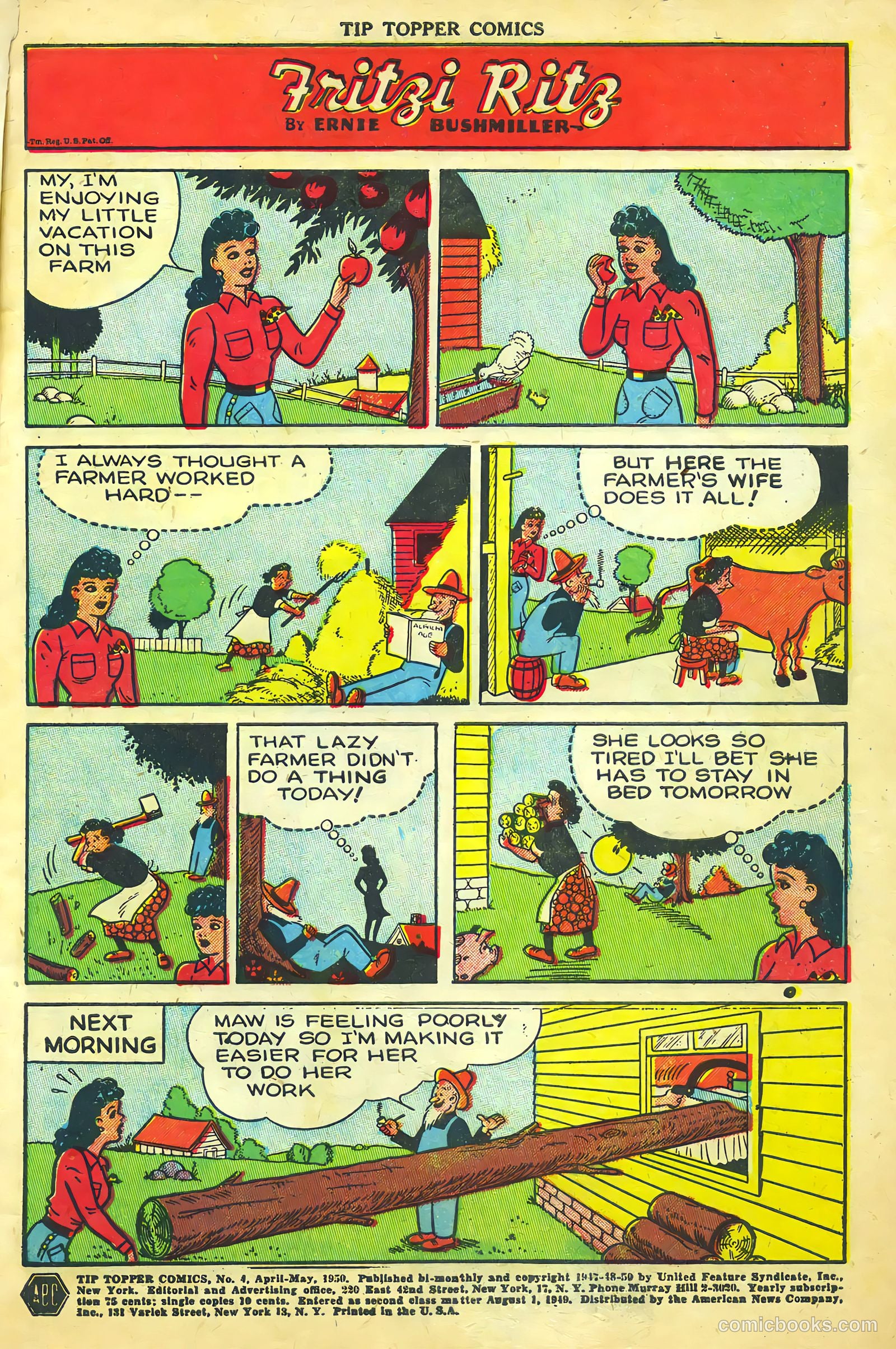 Tip Topper Comics #4 (1950) — page 3 of 45