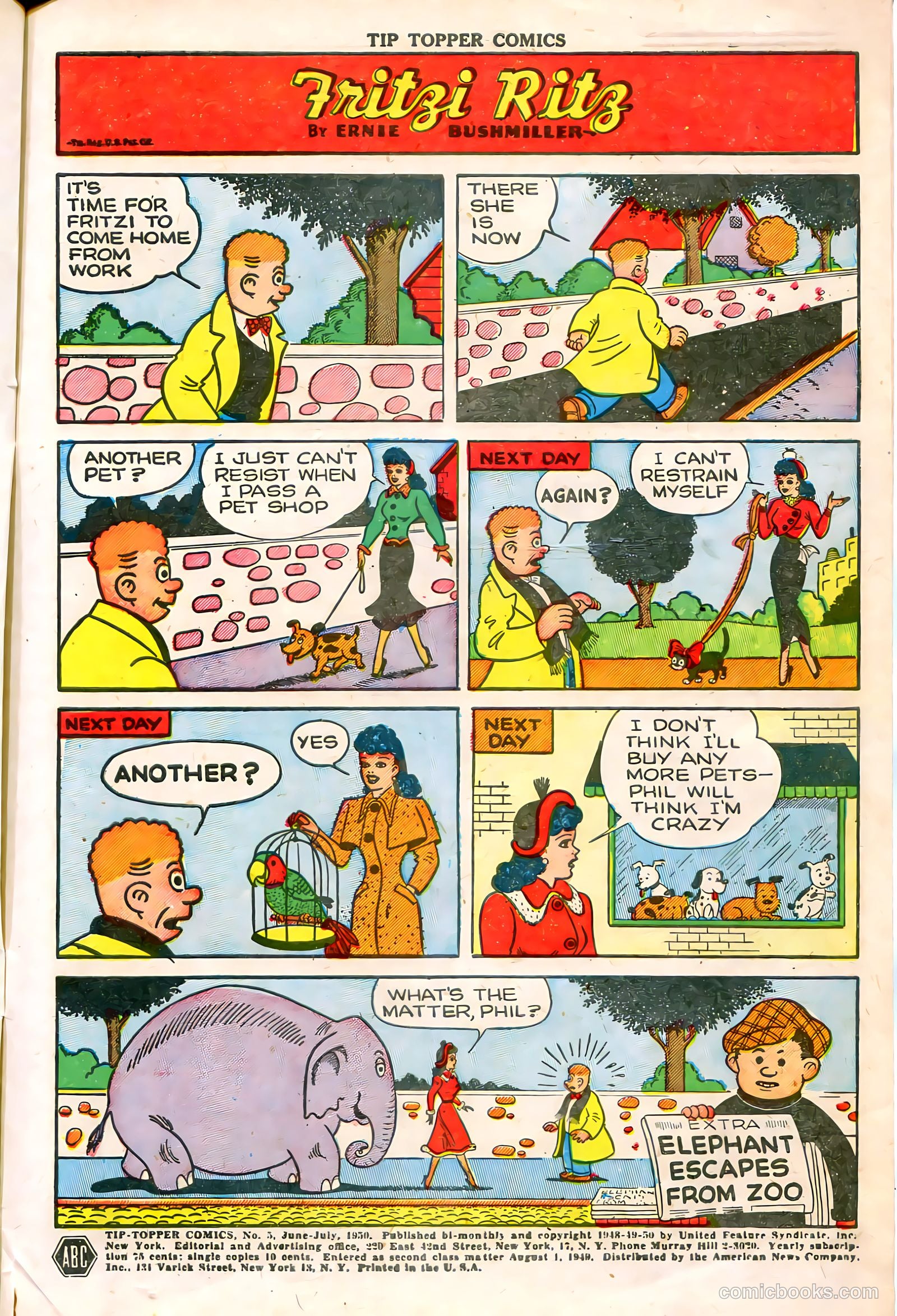 Tip Topper Comics #5 (1950) — page 3 of 29