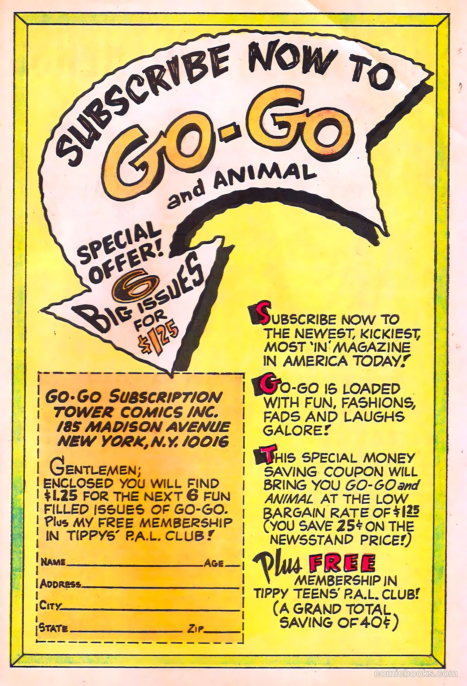 Tippy's Friends Go-Go and Animal #1 (1966) — page 53 of 57