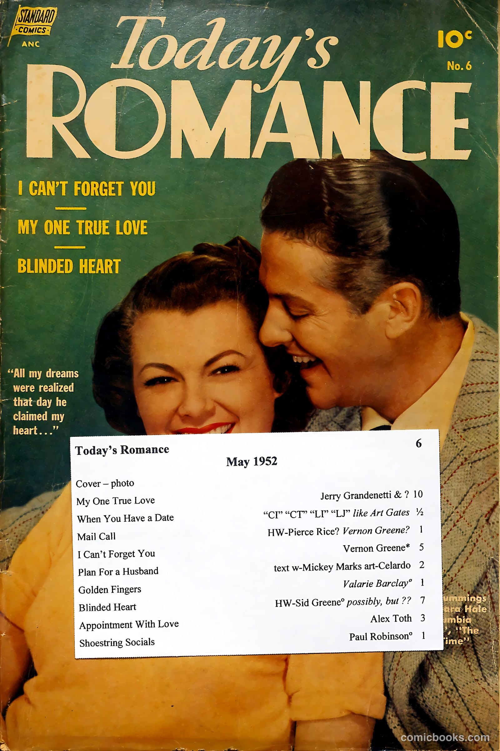 Today's Romance #6 (1952) — page 37 of 37