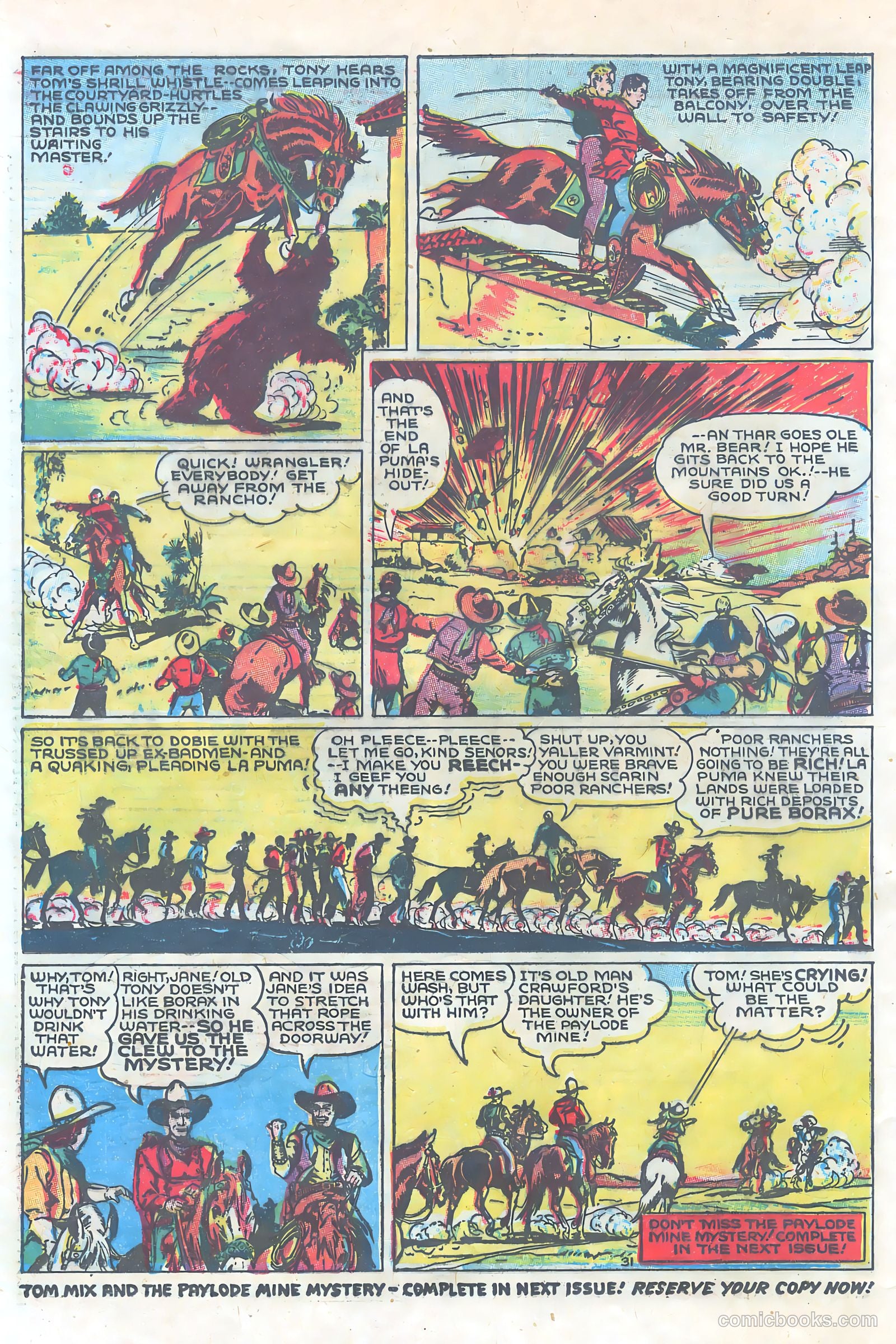 Tom Mix Comics #2 (1940) — page 31 of 35