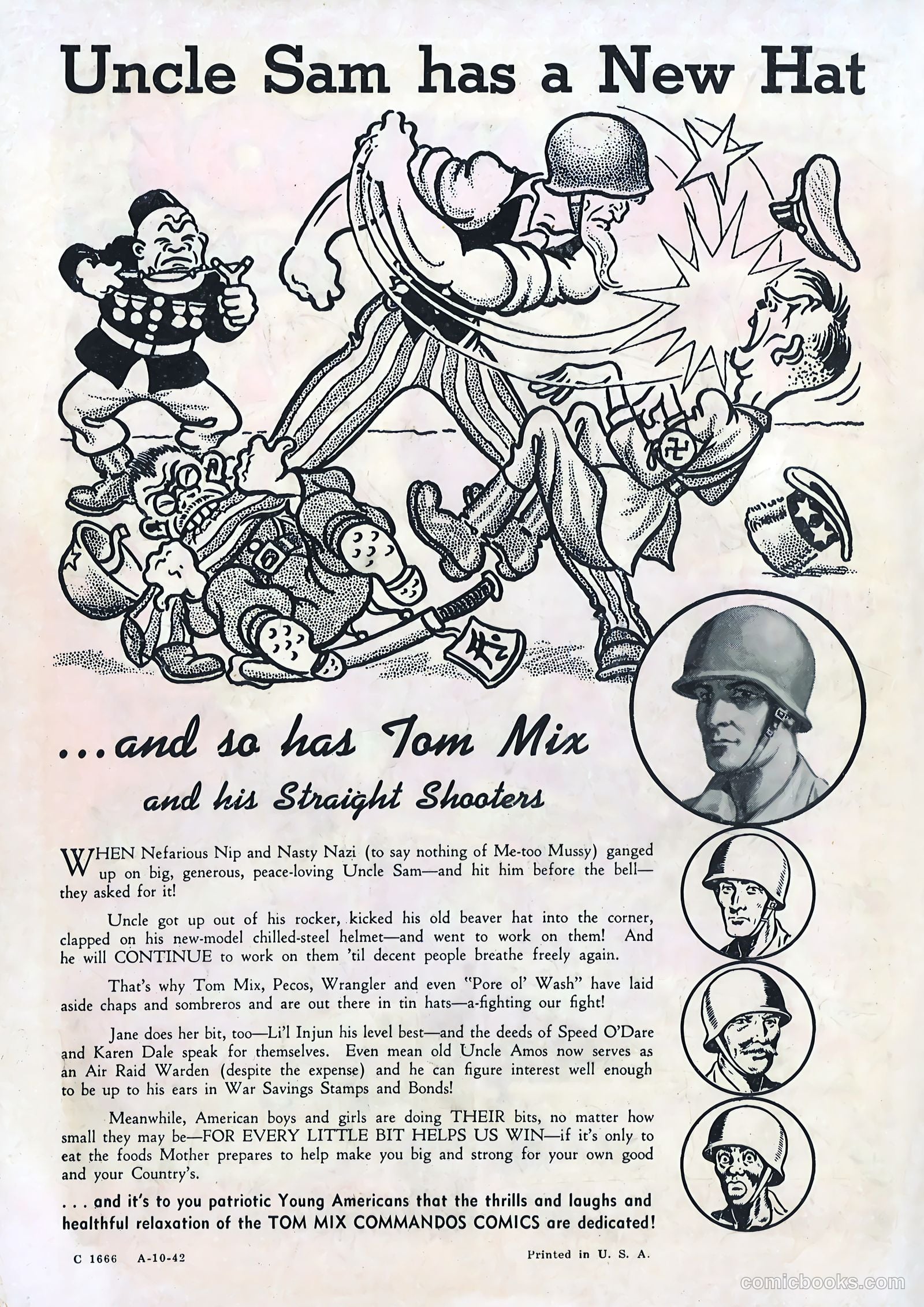 Tom Mix Commandos Comics #11 (1942) — page 2 of 35