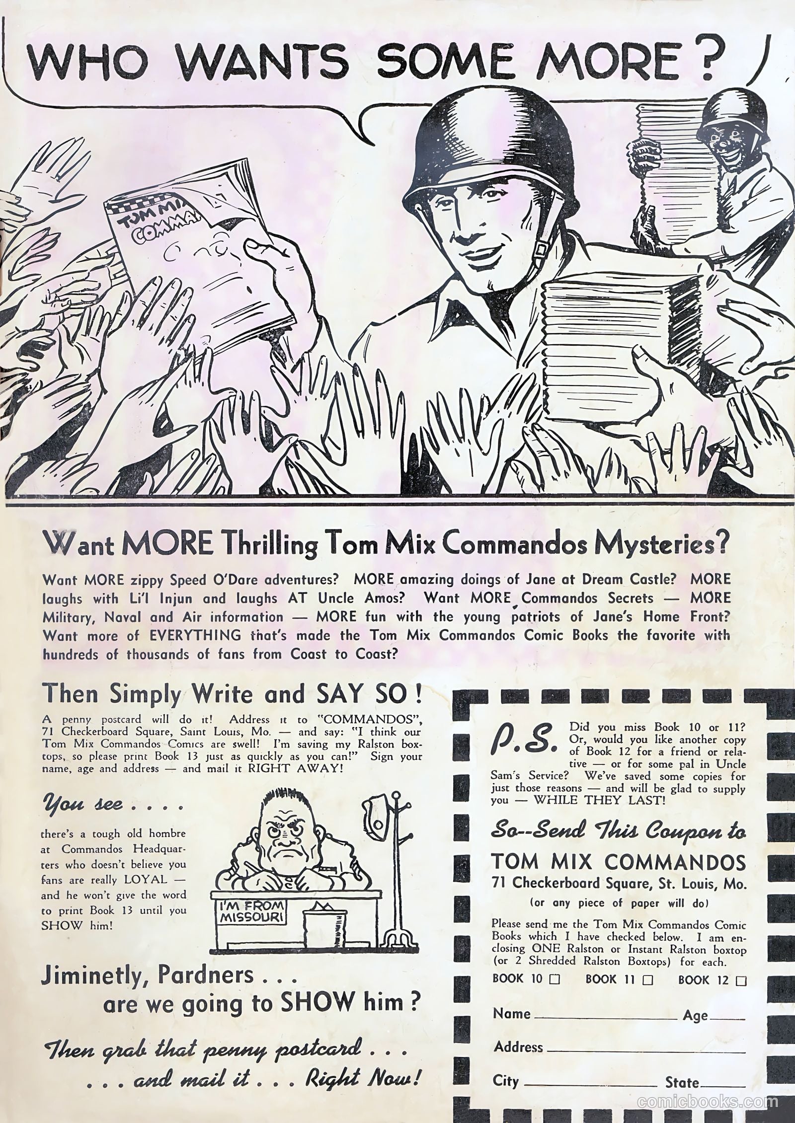 Tom Mix Commandos Comics #12 (1942) — page 34 of 35
