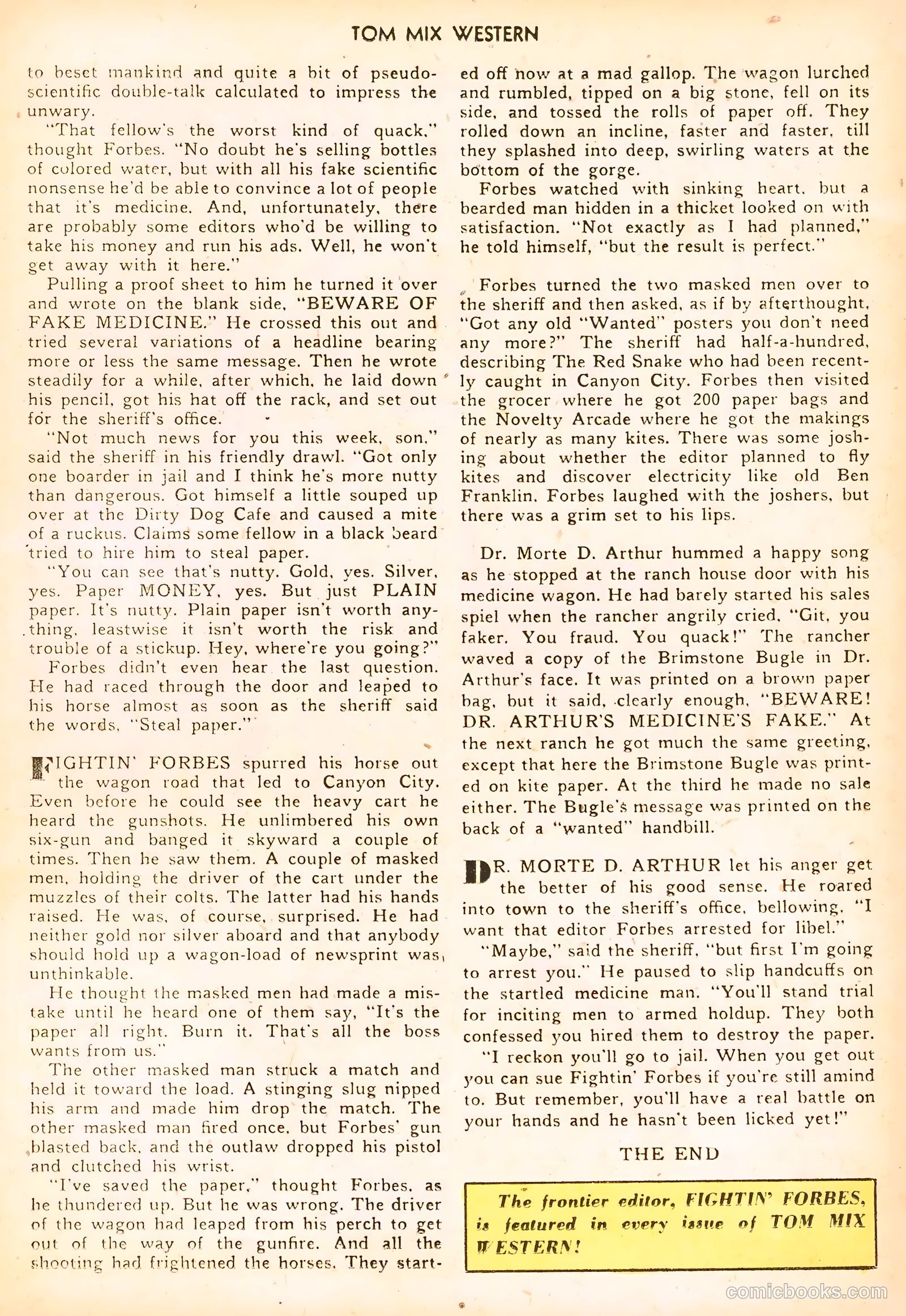 Tom Mix Western #21 (1949) — page 25 of 52