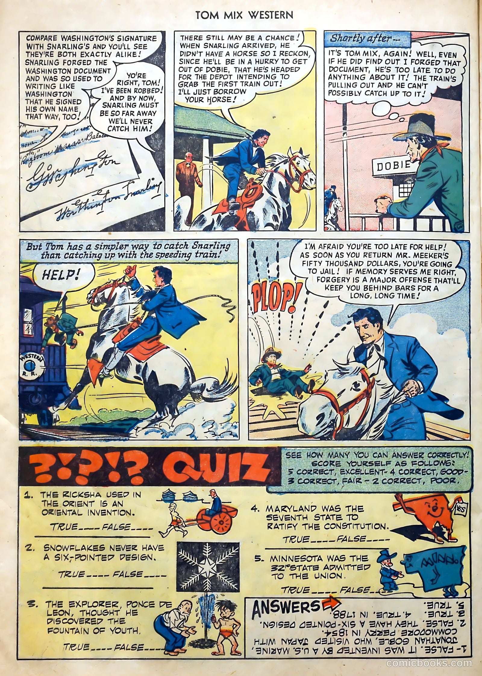Tom Mix Western #27 (1950) — page 32 of 52