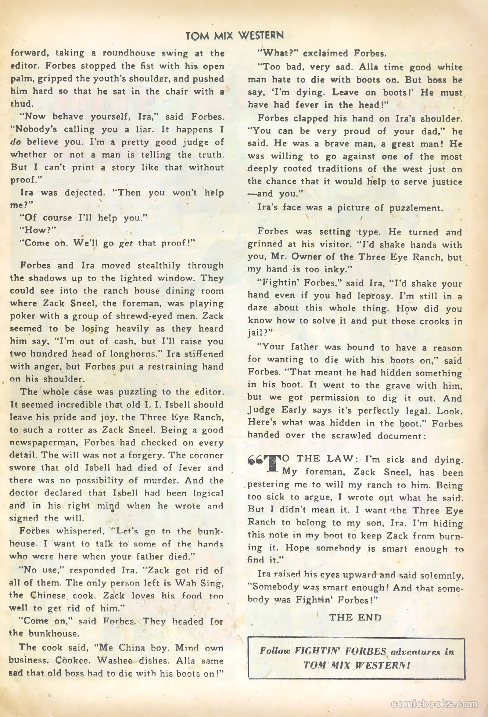 Tom Mix Western #56 (1952) — page 13 of 36