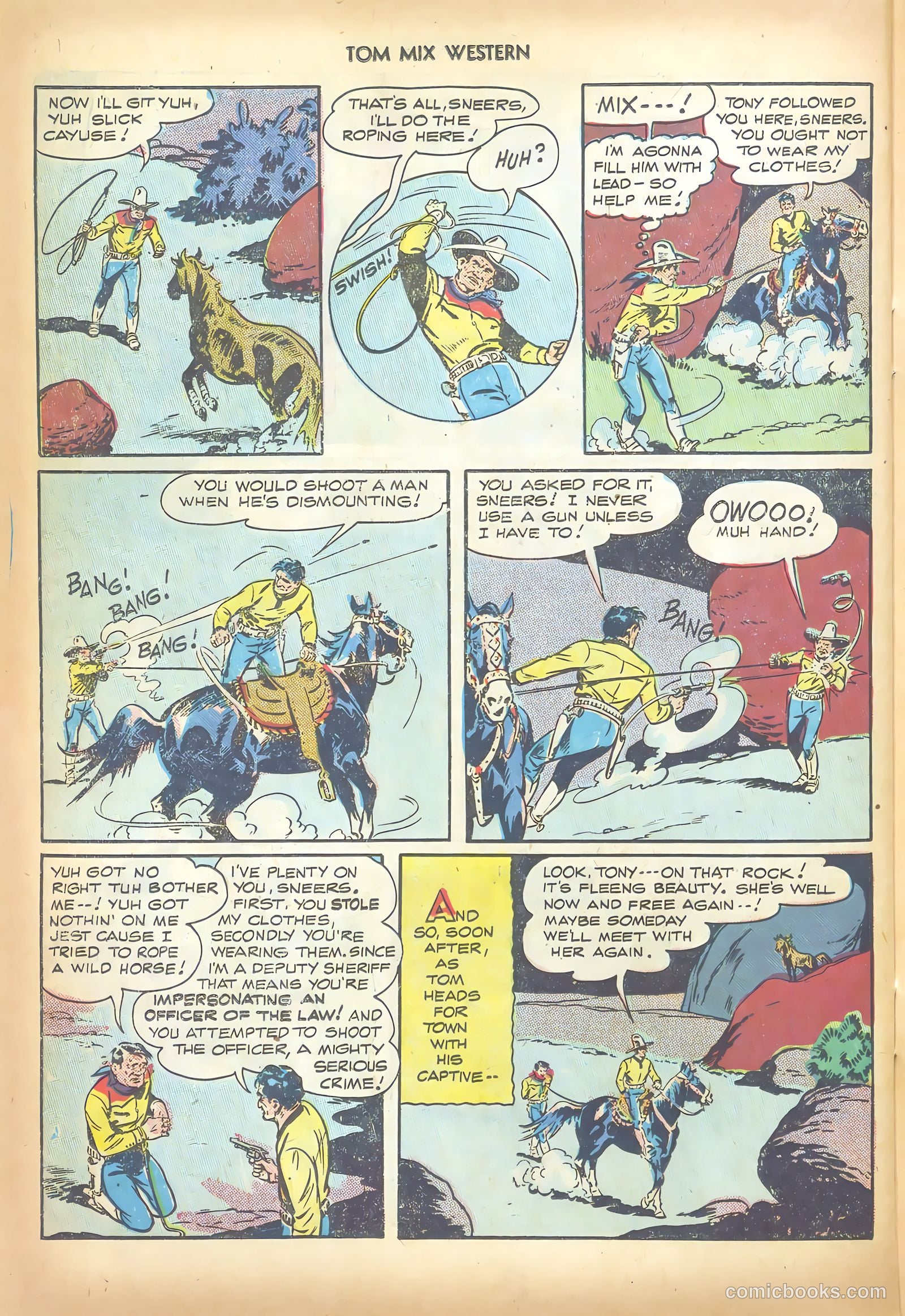 Tom Mix Western #6 (1948) — page 38 of 52
