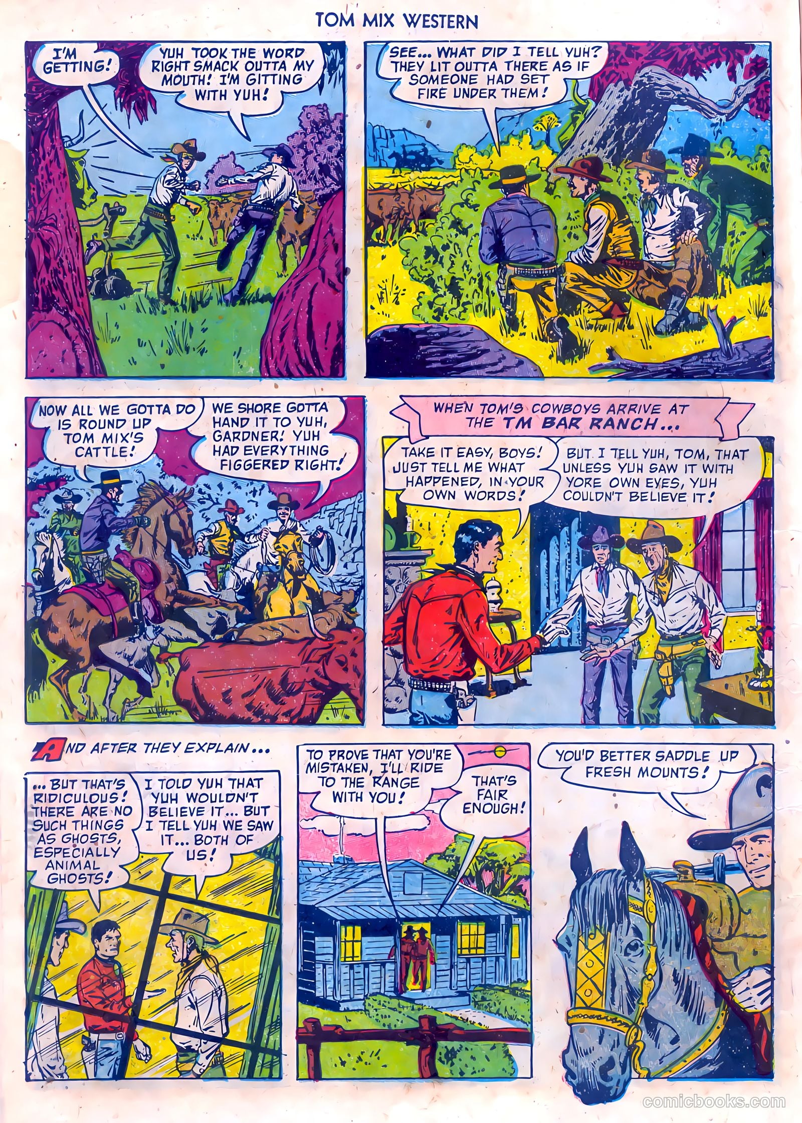 Tom Mix Western #61 (1953) — page 14 of 36