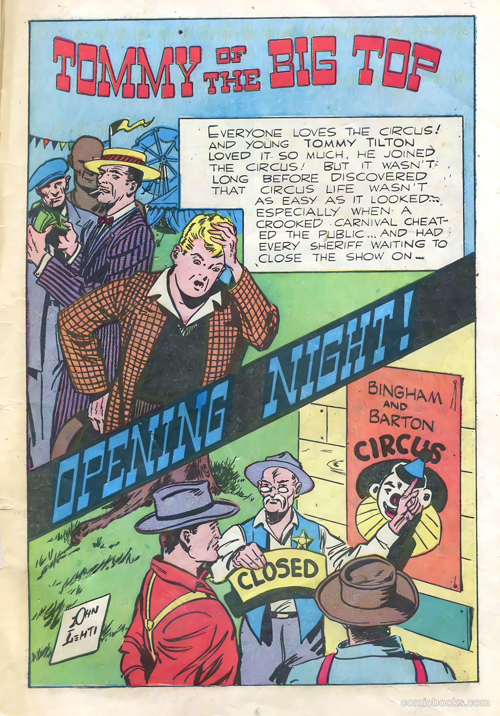Tommy of the Big Top #12 (1949) — page 3 of 36