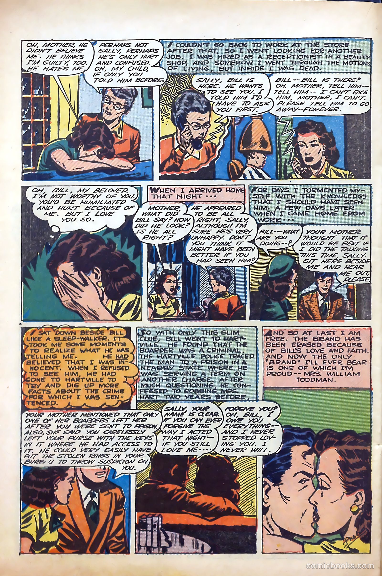 Top Love Stories #14 (1953) — page 22 of 37