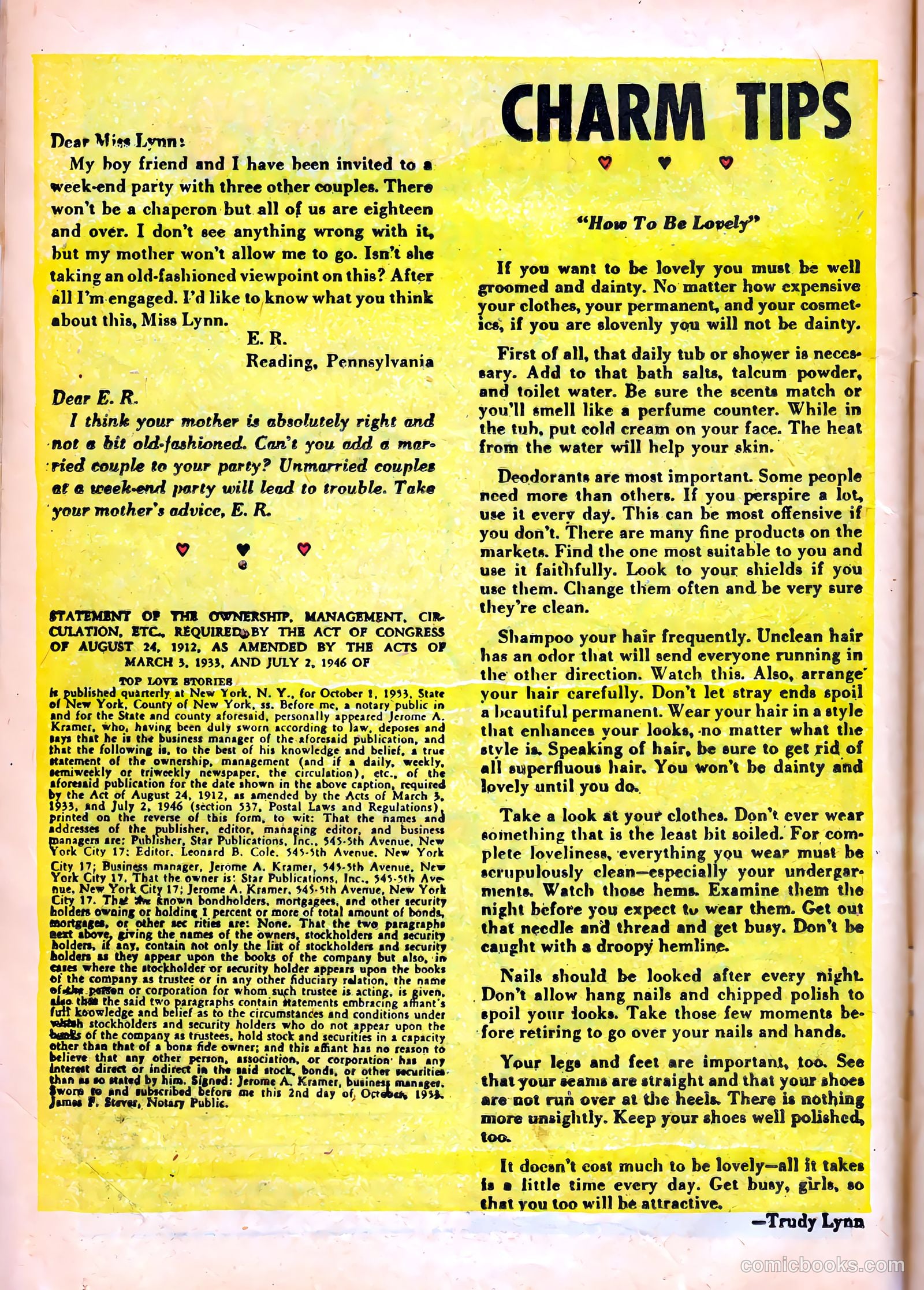Top Love Stories #17 (1954) — page 12 of 36