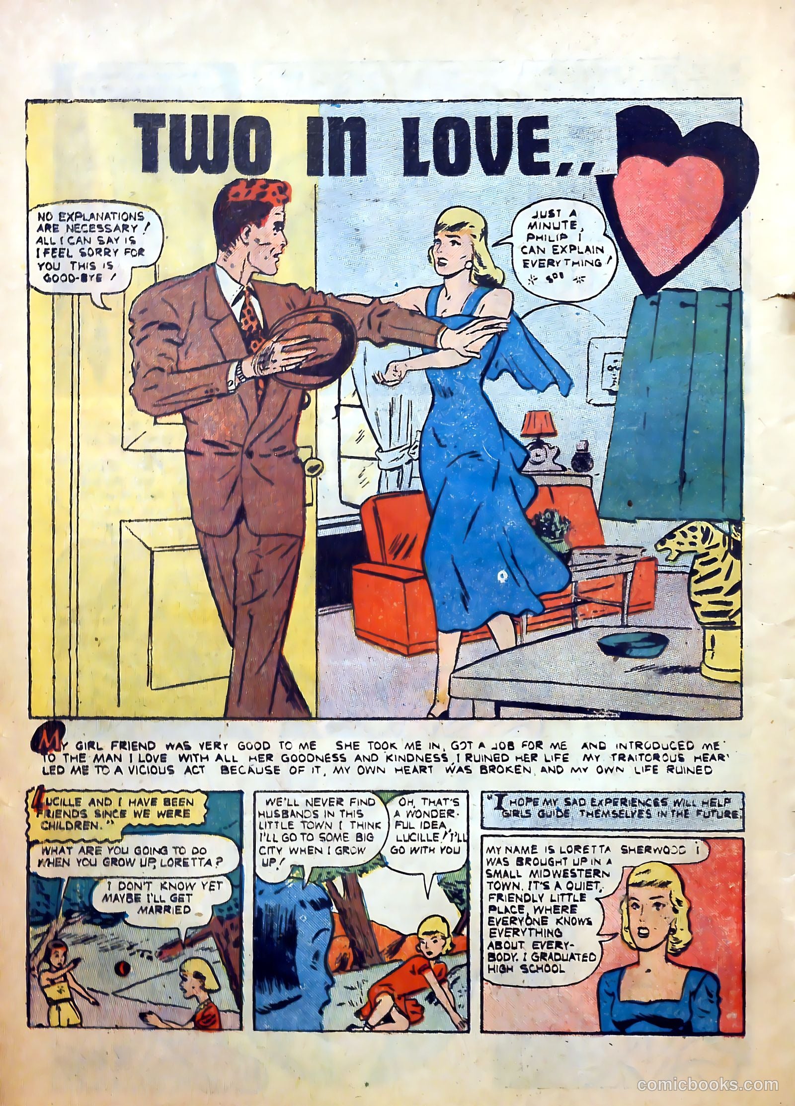 Top Love Stories #18 (1954) — page 22 of 36