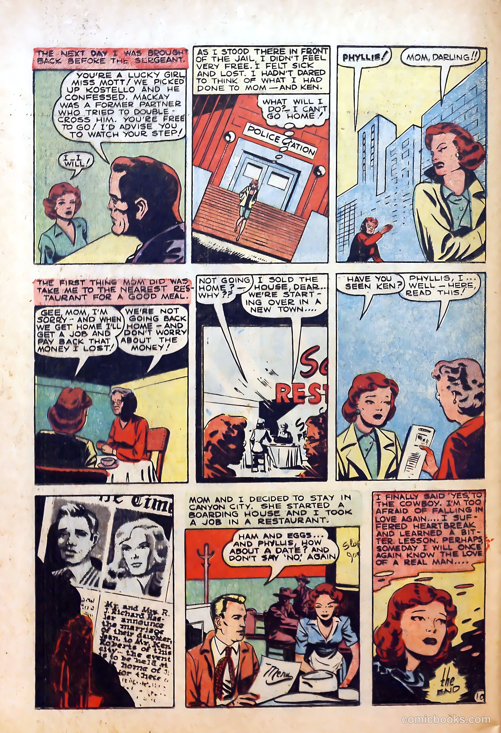 Top Love Stories #6 (1952) — page 32 of 36