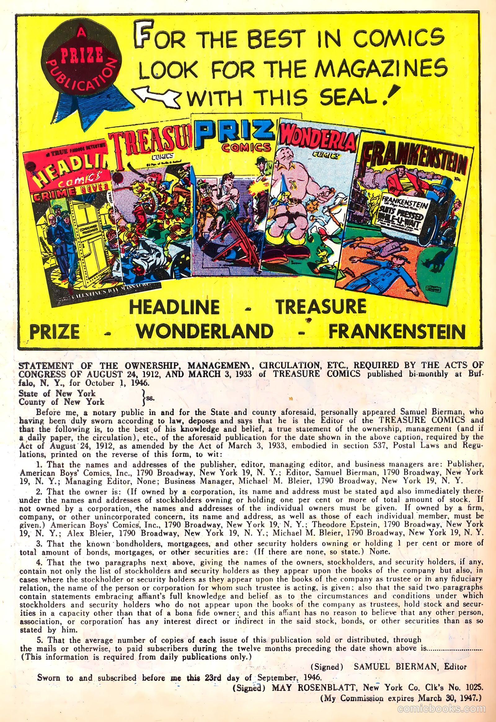 Treasure Comics #11 (1947) — page 44 of 52