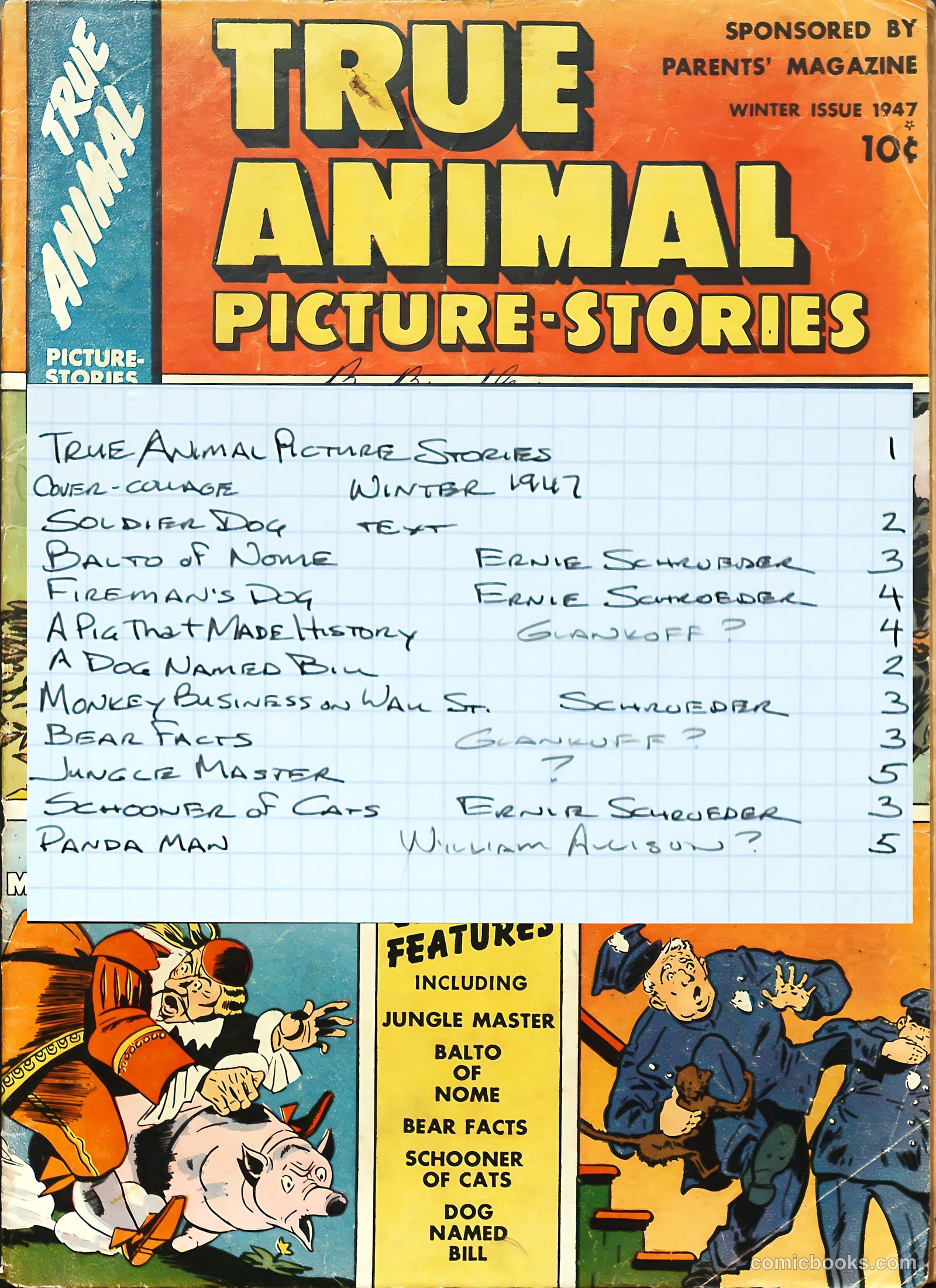 True Animal Picture-Stories #1 (1947) — page 37 of 37