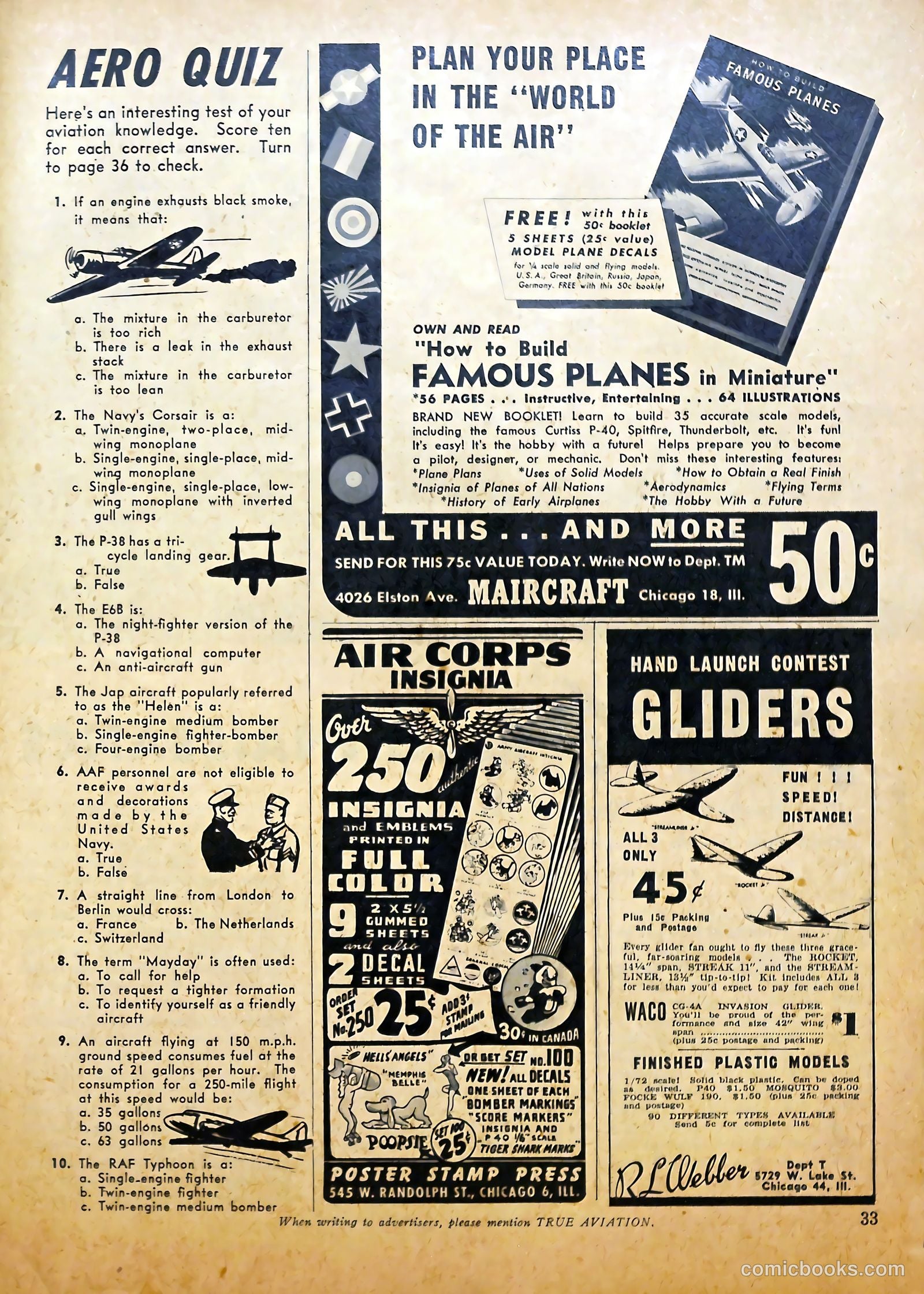 True Aviation Picture-Stories #10 (1944) — page 33 of 52