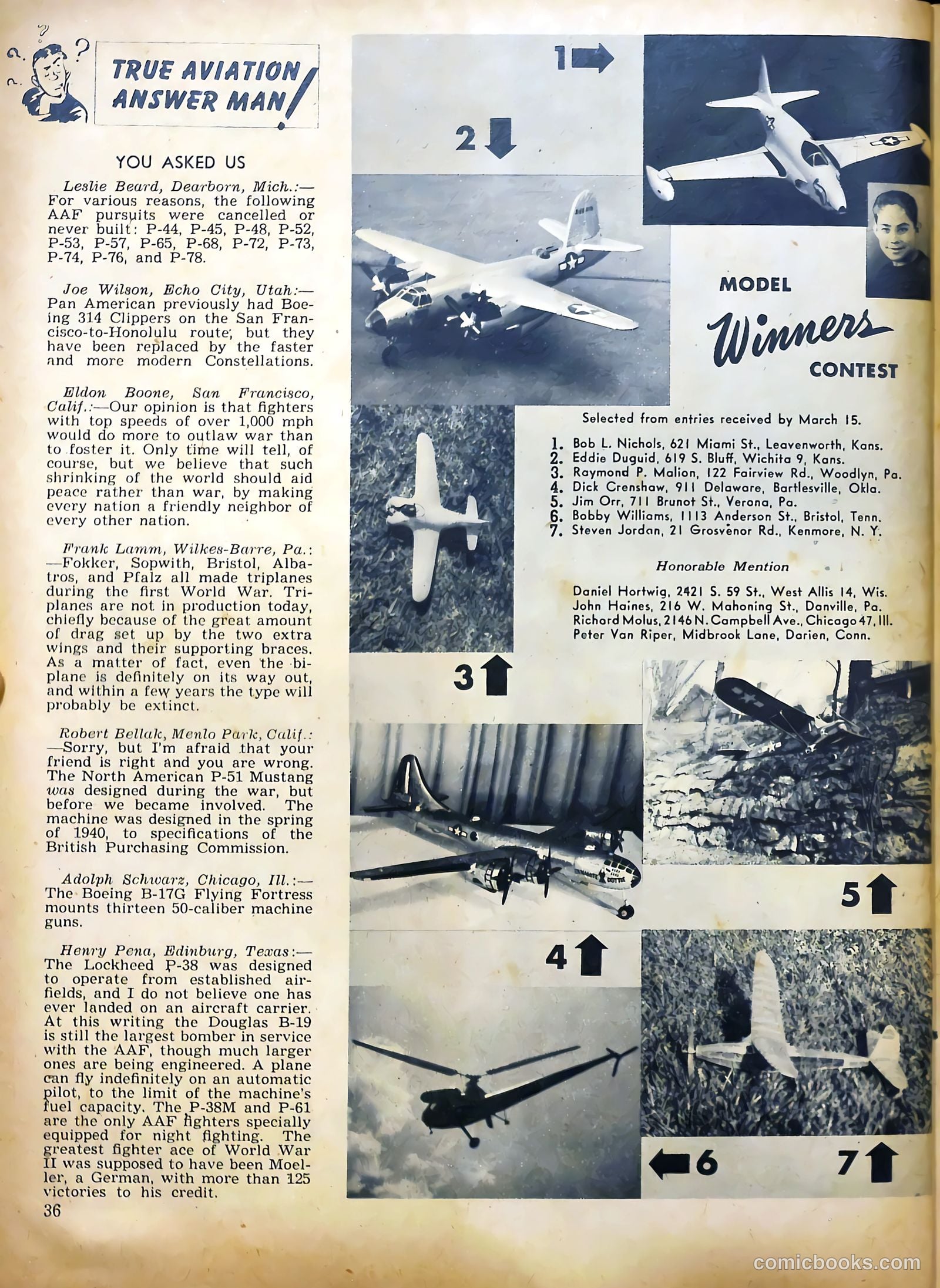 True Aviation Picture-Stories #15 (1946) — page 35 of 51