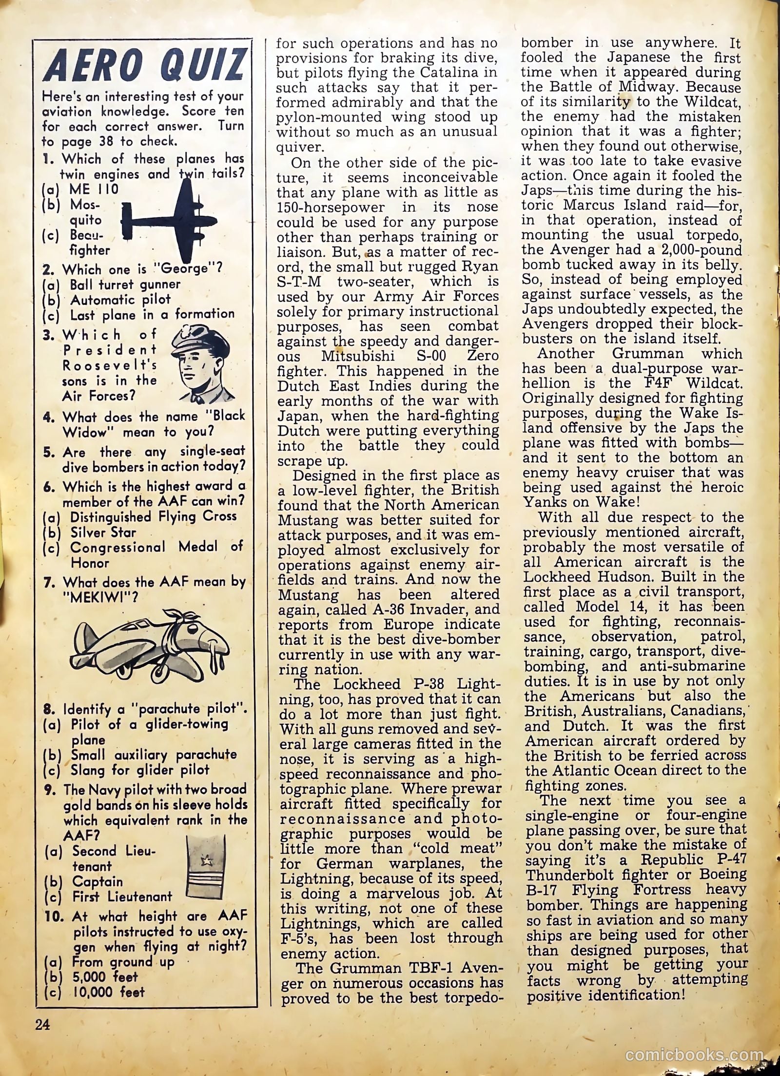 True Aviation Picture-Stories #8 (1944) — page 22 of 50