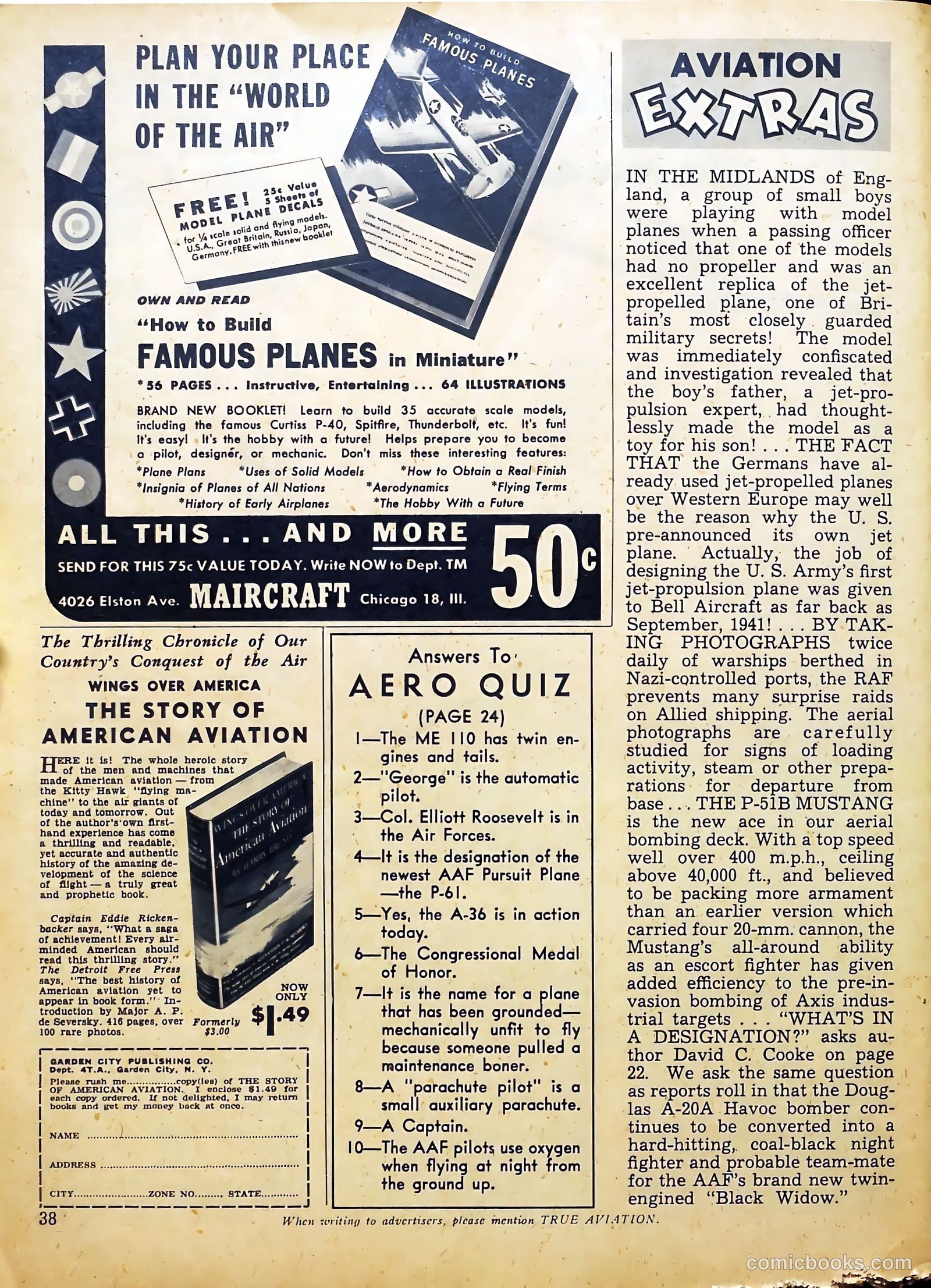 True Aviation Picture-Stories #8 (1944) — page 36 of 50