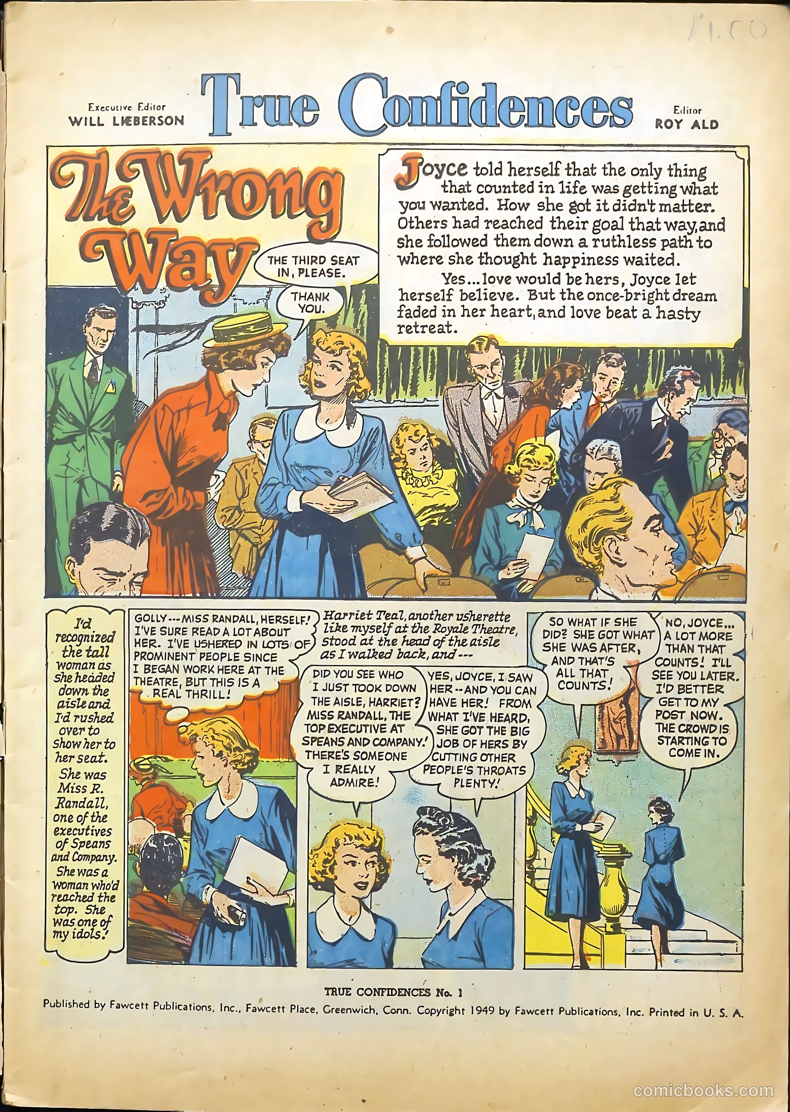 True Confidences #1 (1949) — page 3 of 36