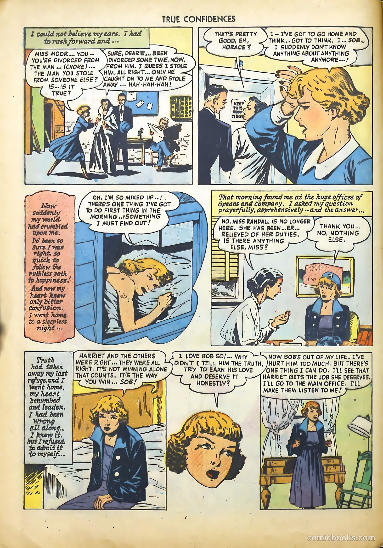 True Confidences #1 (1949) — page 12 of 36