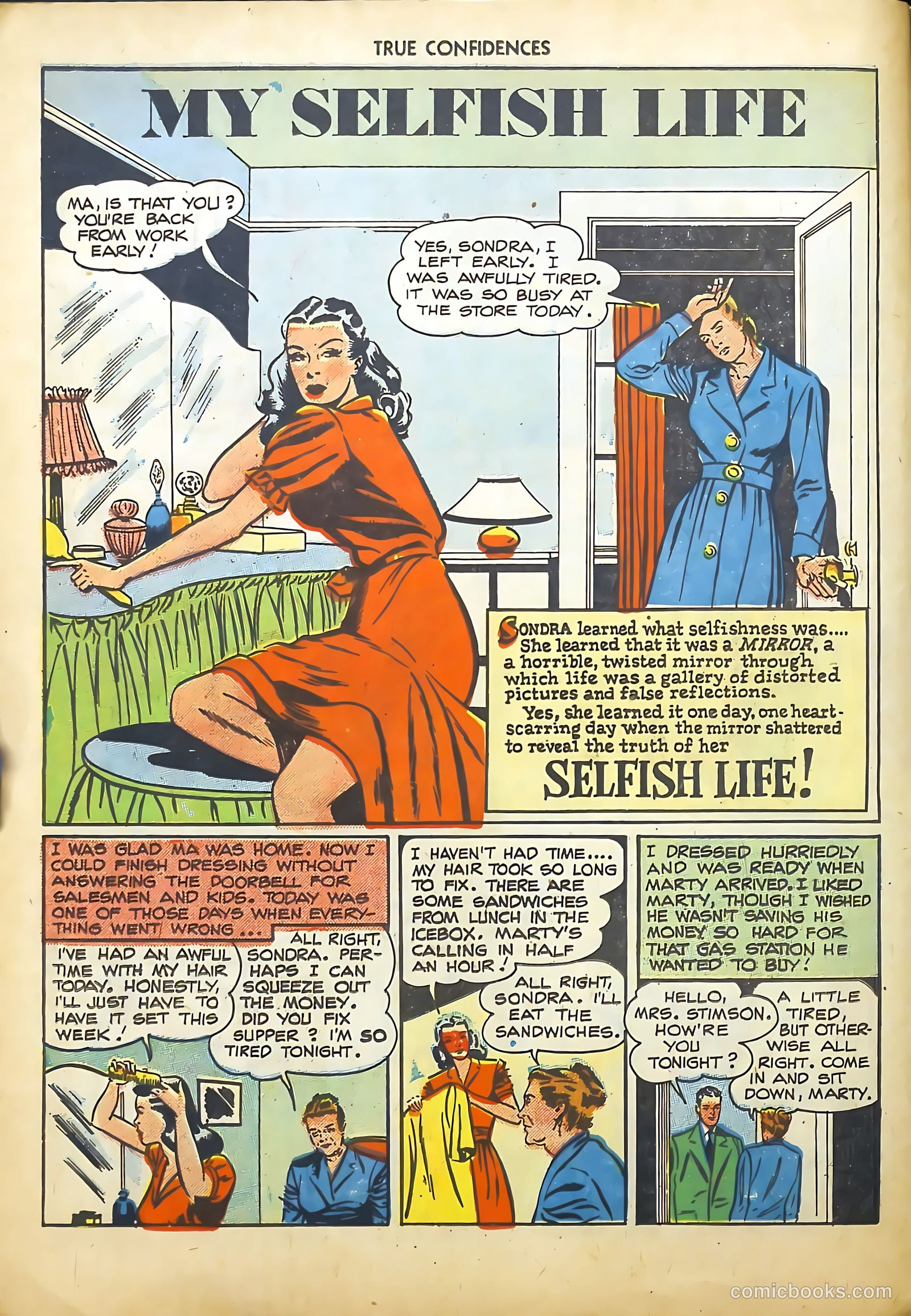 True Confidences #1 (1949) — page 14 of 36