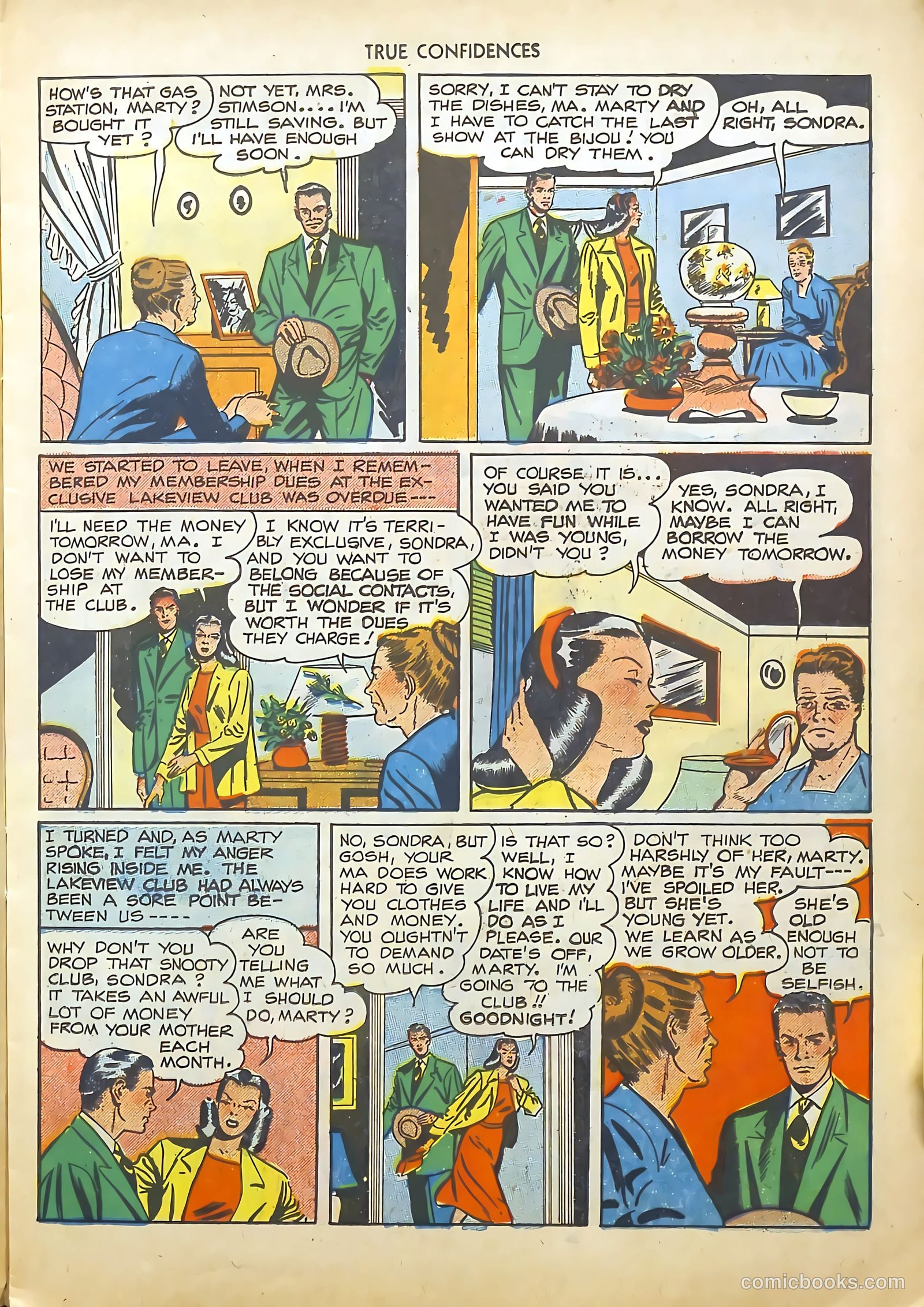 True Confidences #1 (1949) — page 15 of 36