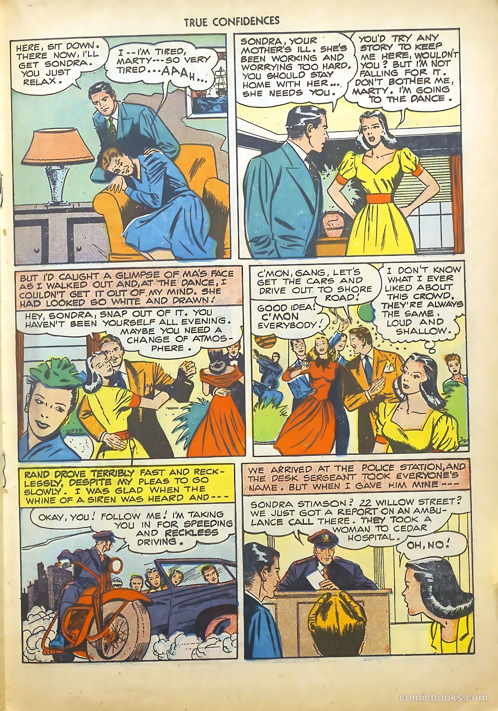 True Confidences #1 (1949) — page 19 of 36