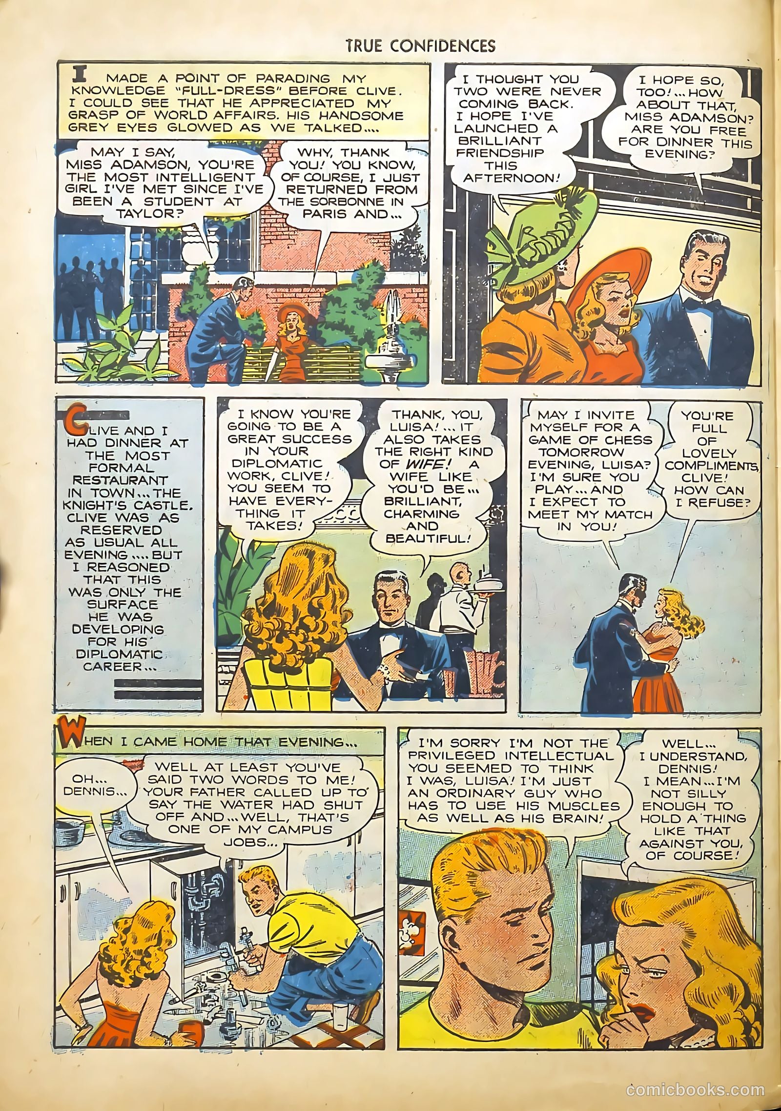 True Confidences #1 (1949) — page 30 of 36