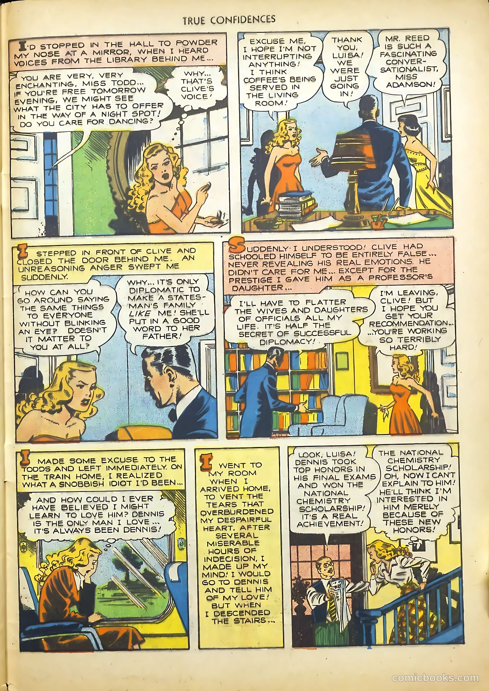 True Confidences #1 (1949) — page 33 of 36