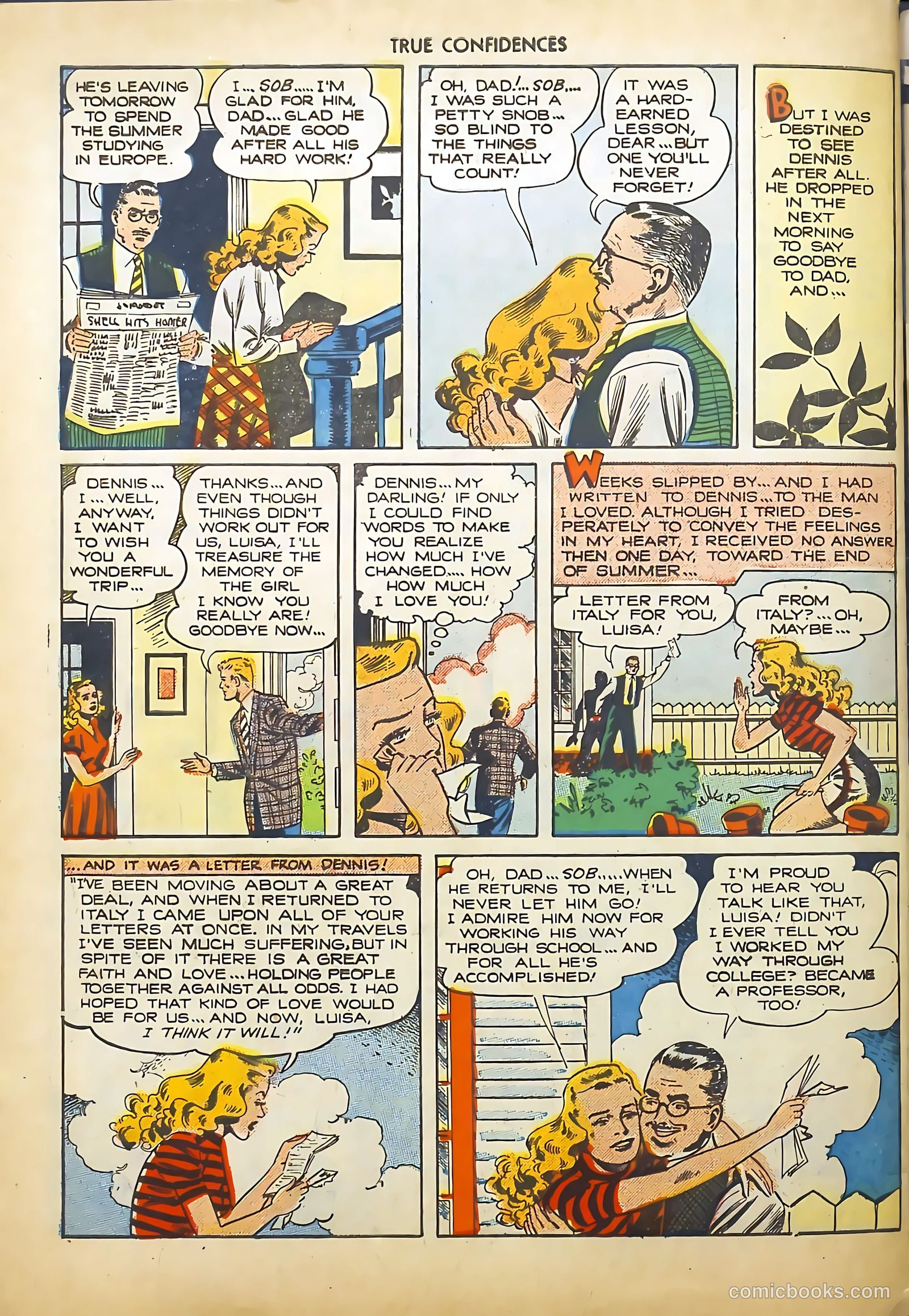 True Confidences #1 (1949) — page 34 of 36