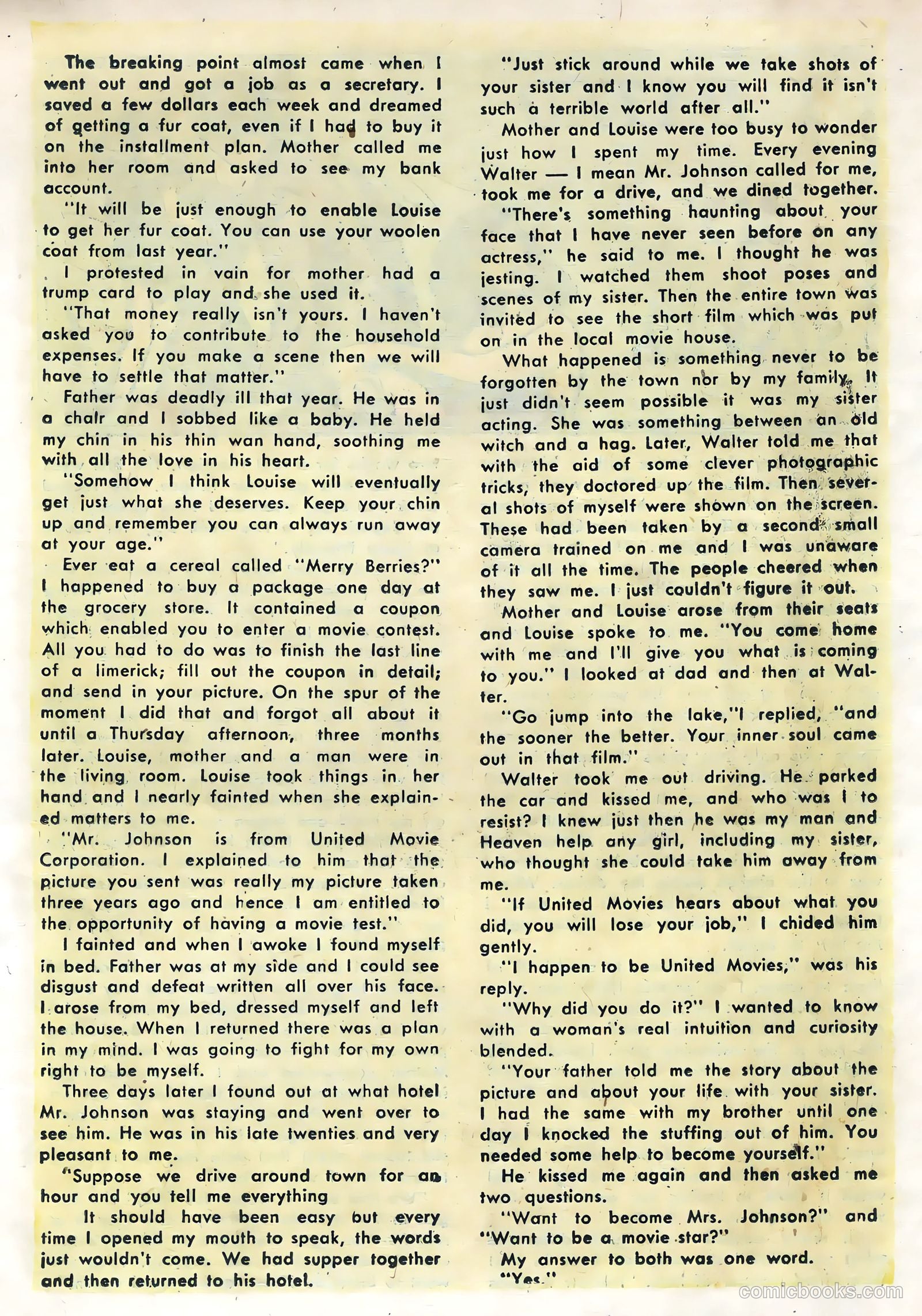 True Life Secrets #10 (1952) — page 18 of 36