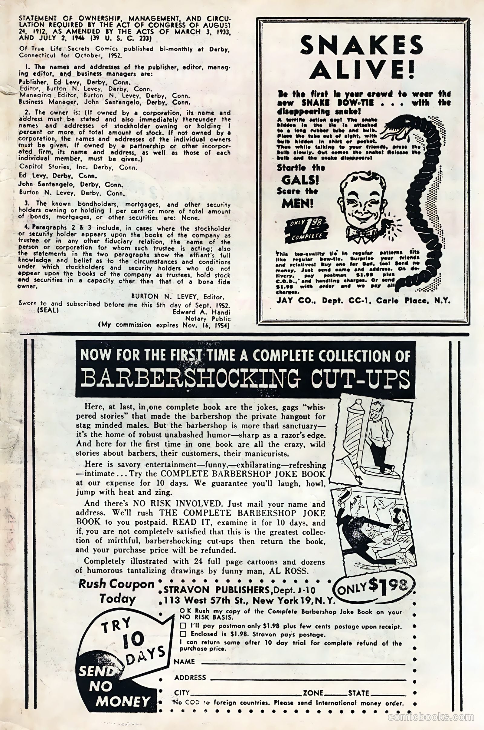 True Life Secrets #12 (1953) — page 35 of 36
