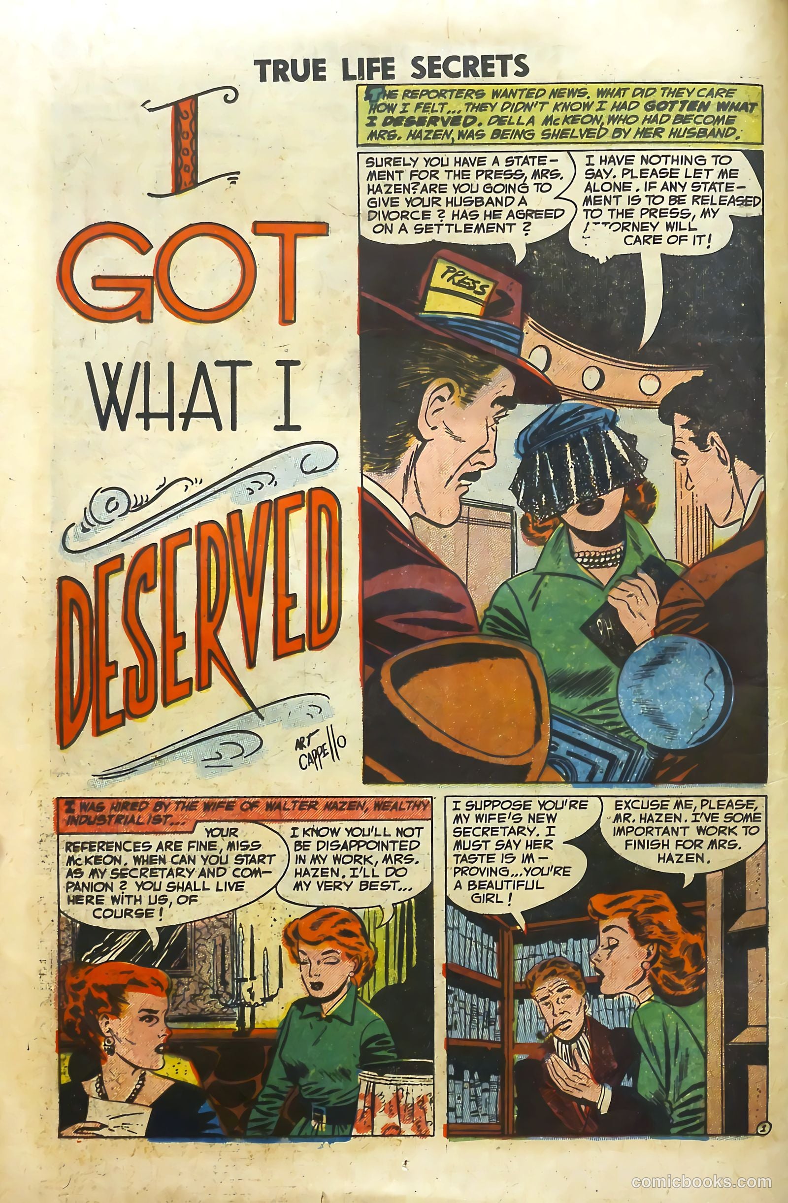 True Life Secrets #16 (1953) — page 14 of 36