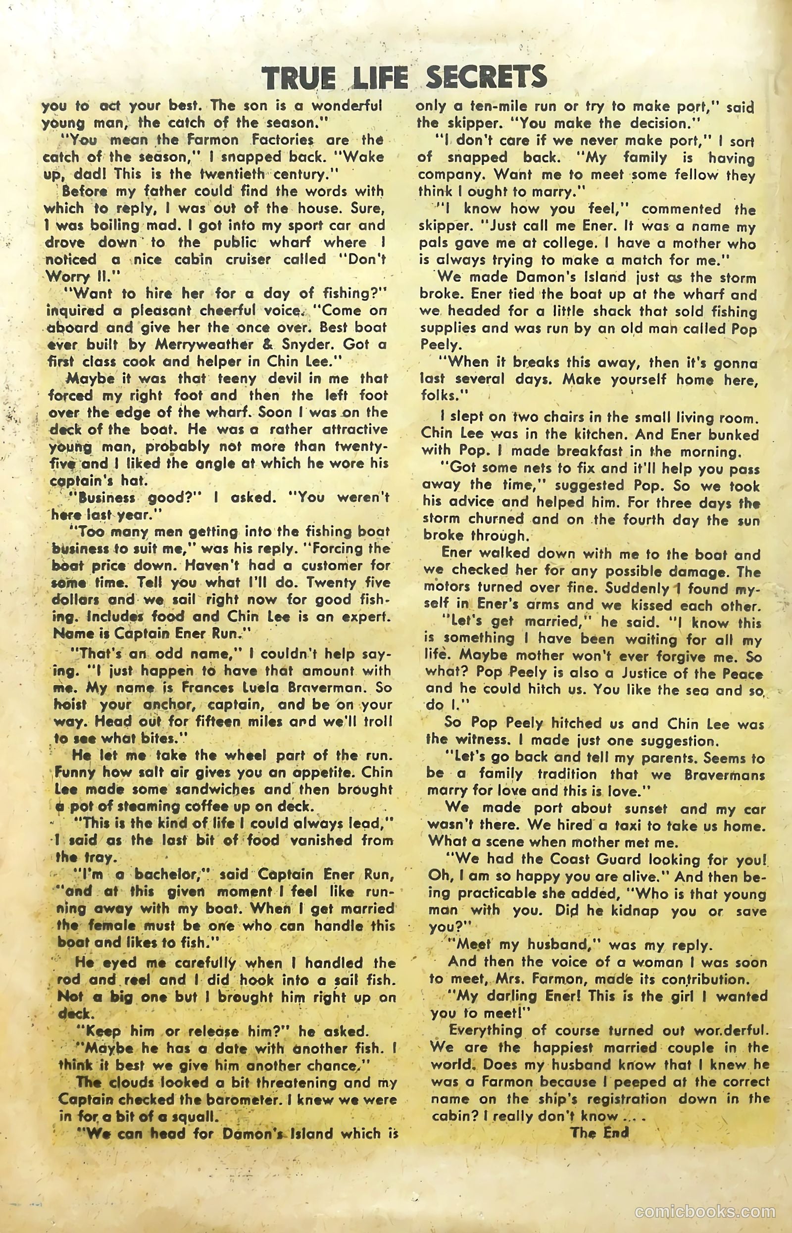 True Life Secrets #16 (1953) — page 18 of 36