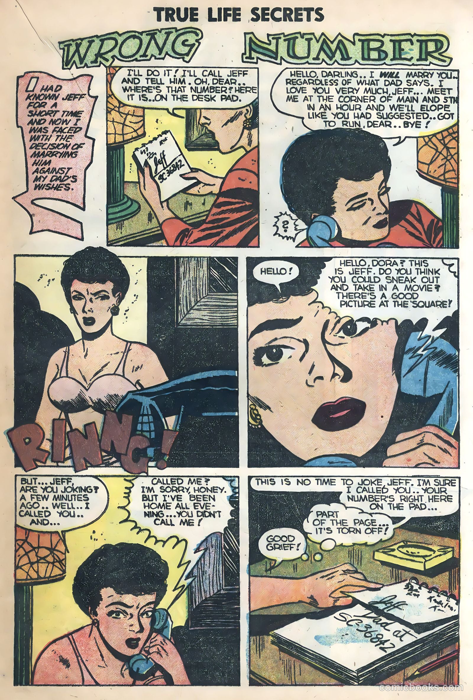 True Life Secrets #17 (1954) — page 21 of 36