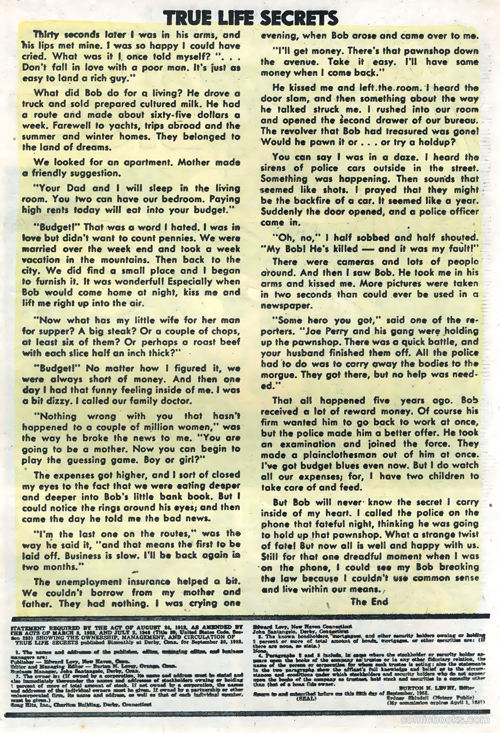 True Life Secrets #18 (1954) — page 19 of 36