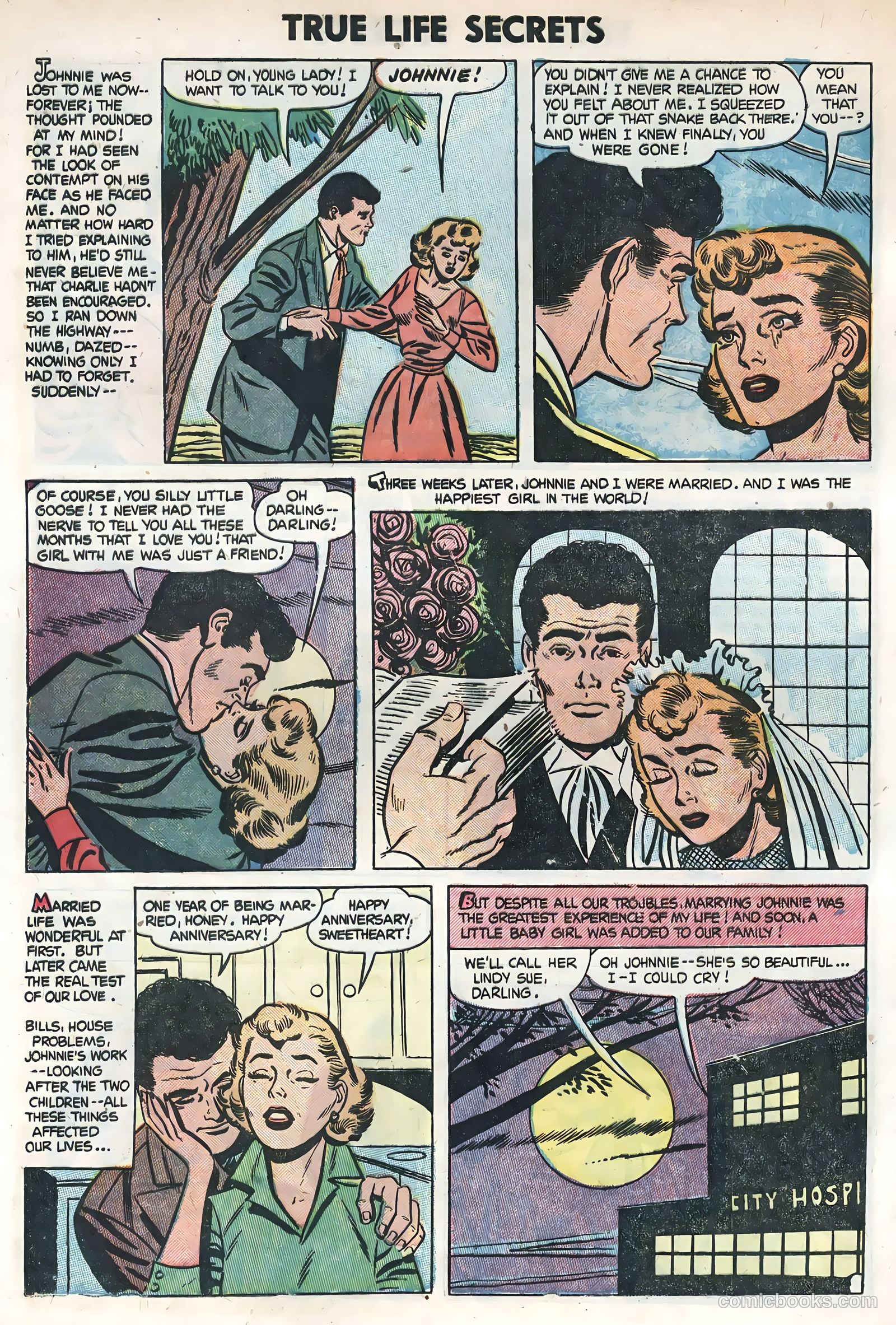 True Life Secrets #19 (1954) — page 28 of 36