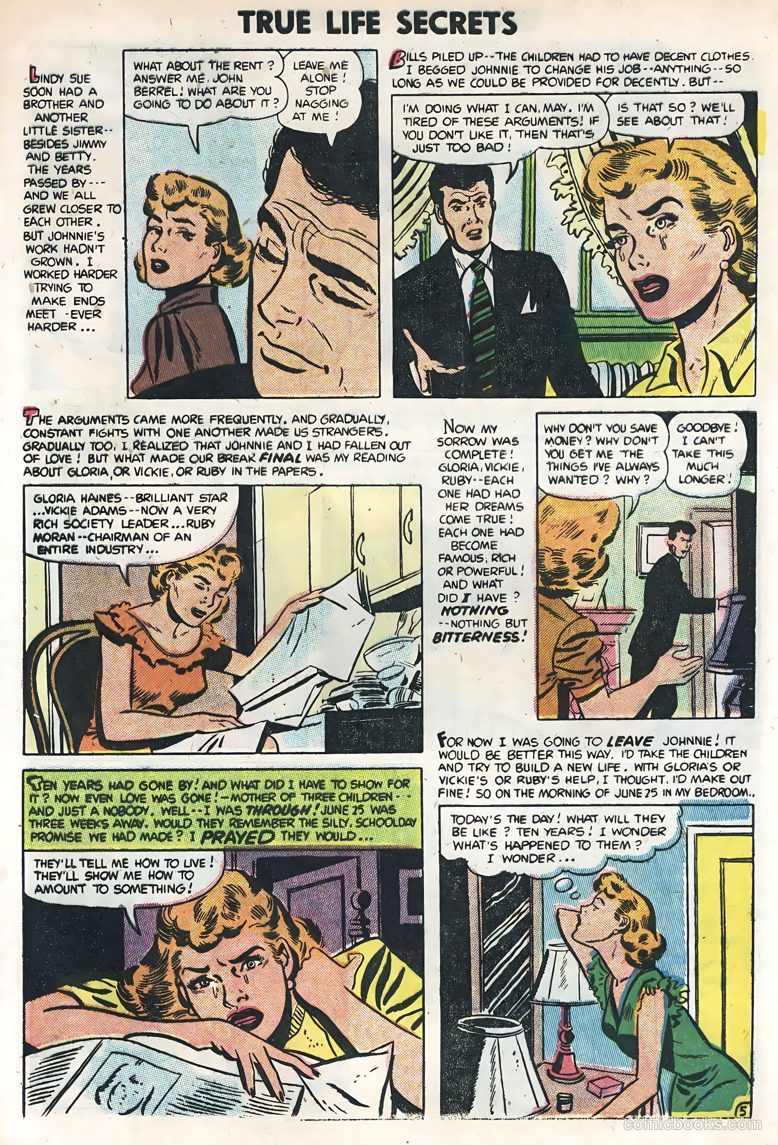 True Life Secrets #19 (1954) — page 29 of 36