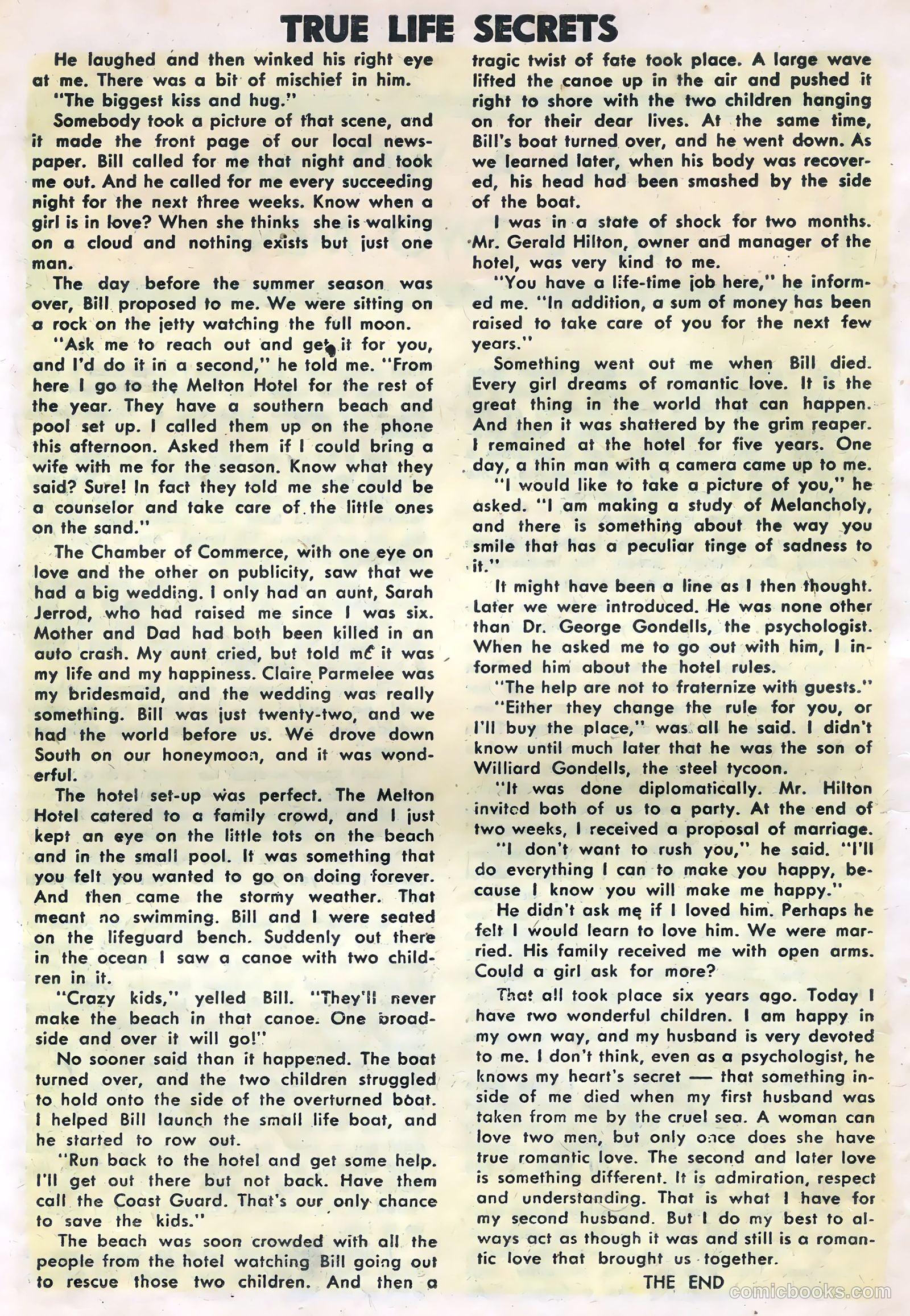 True Life Secrets #21 (1954) — page 18 of 36