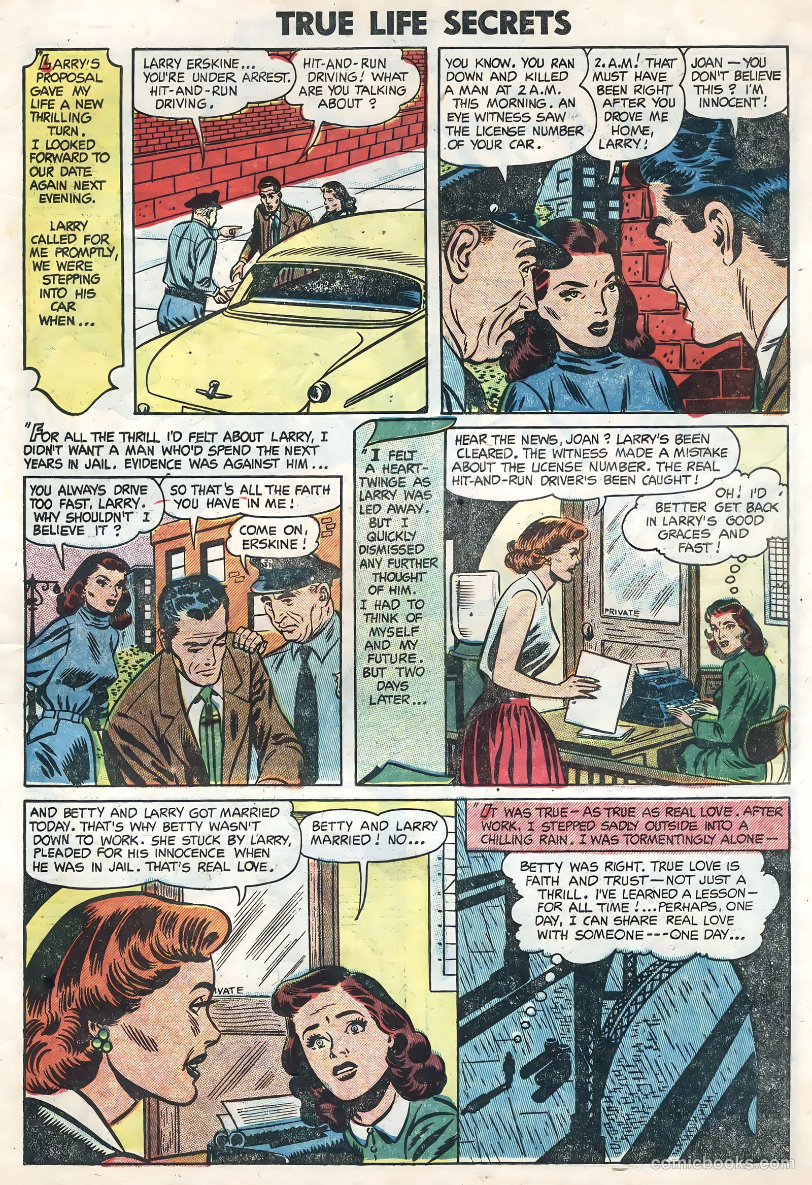 True Life Secrets #21 (1954) — page 27 of 36