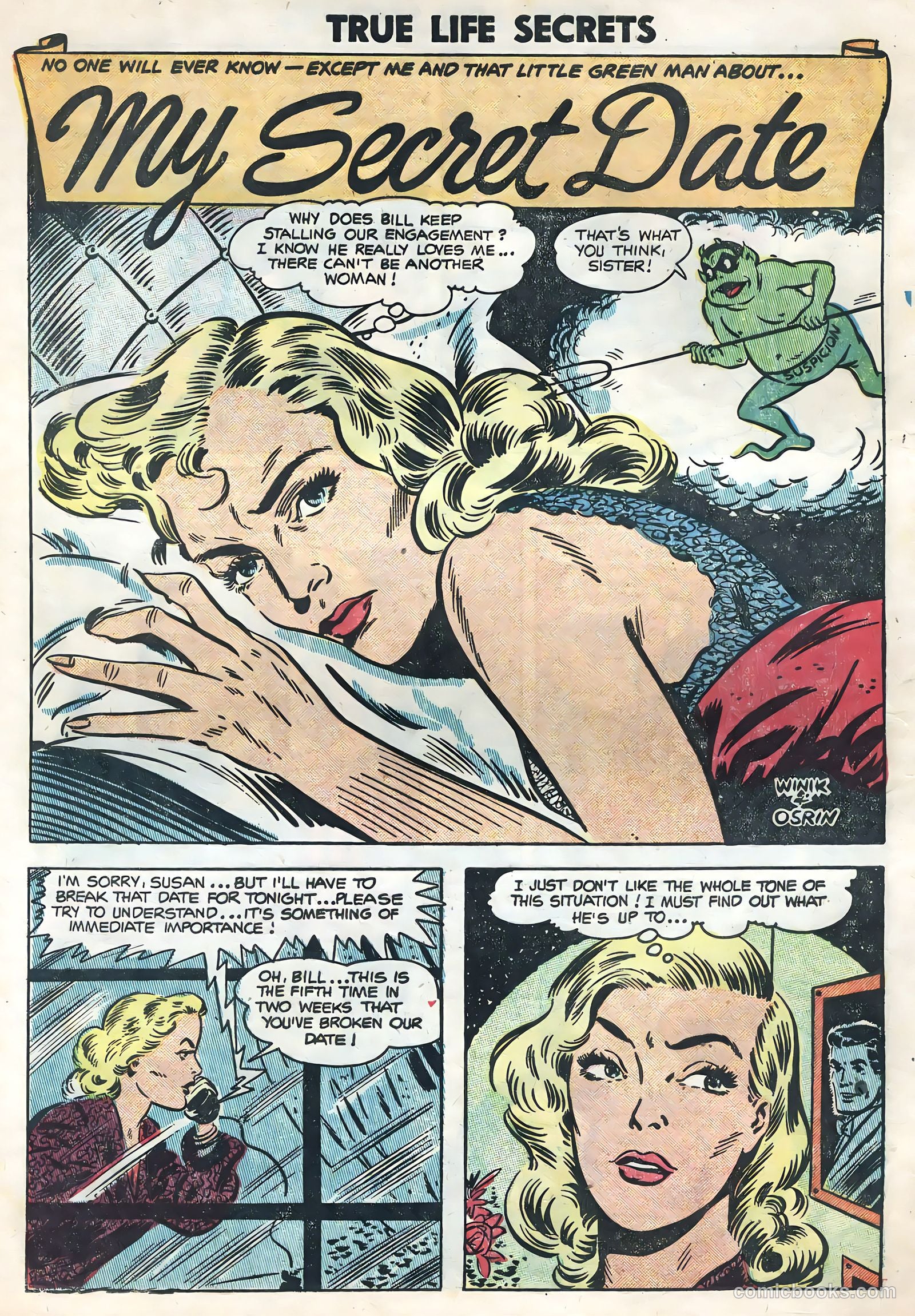 True Life Secrets #21 (1954) — page 28 of 36