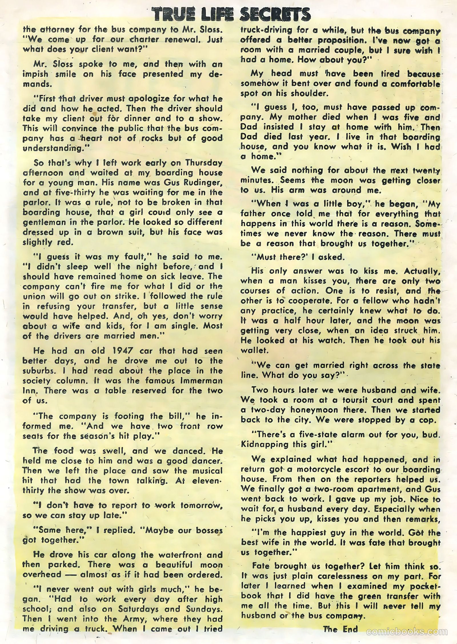 True Life Secrets #25 (1955) — page 19 of 36
